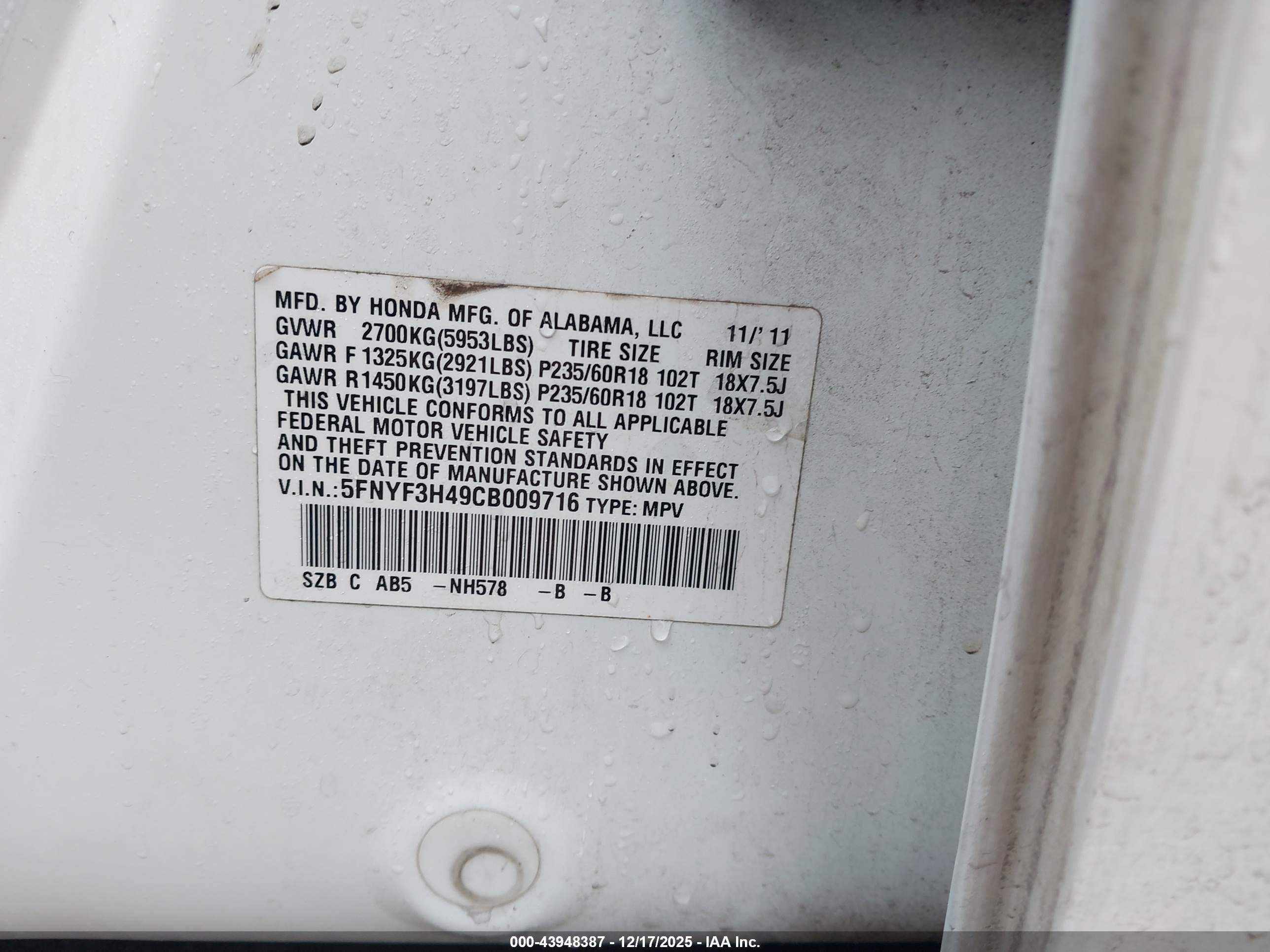 HONDA PILOT image 9