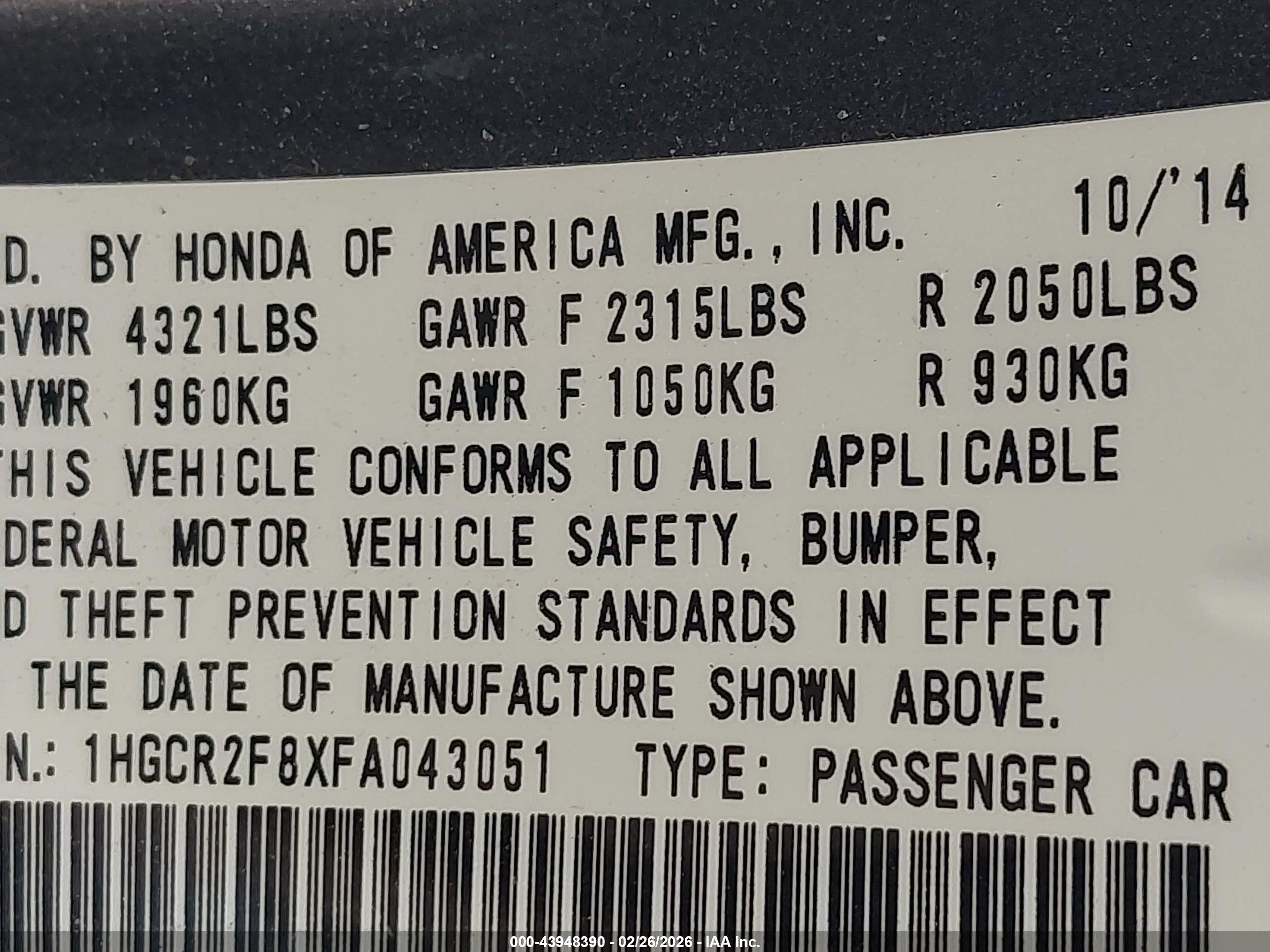HONDA ACCORD image 9