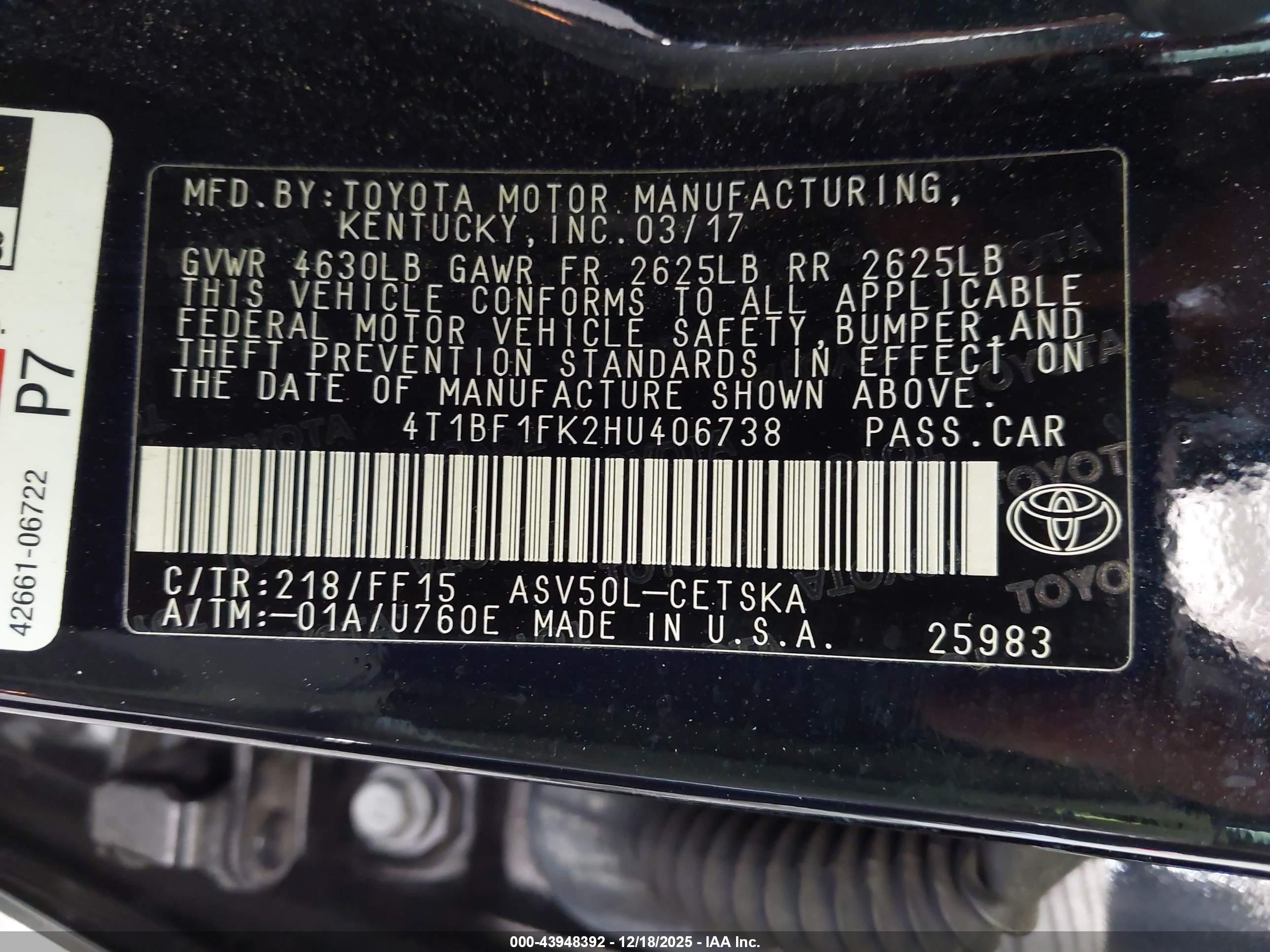 TOYOTA CAMRY image 9
