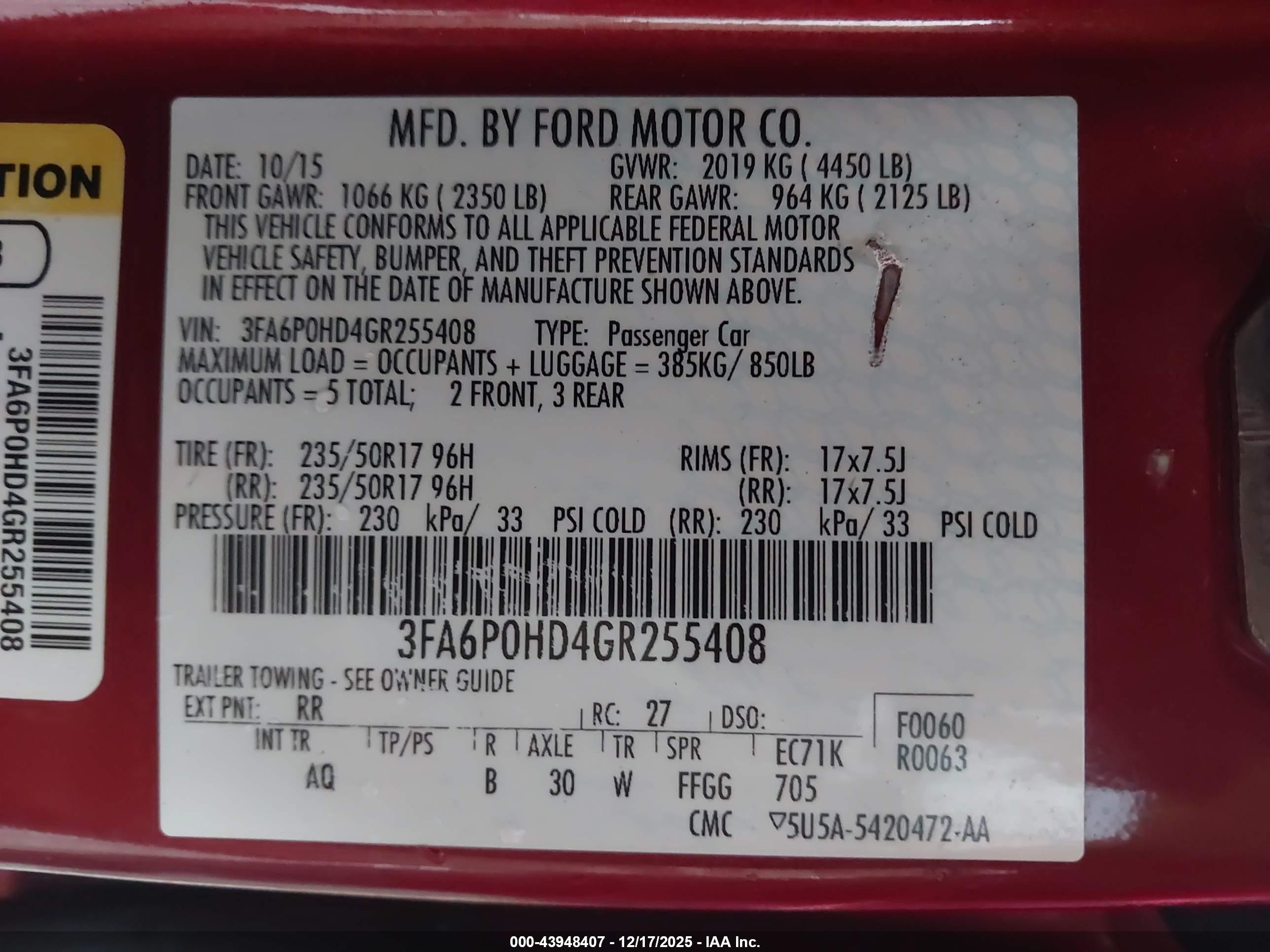 FORD FUSION image 9