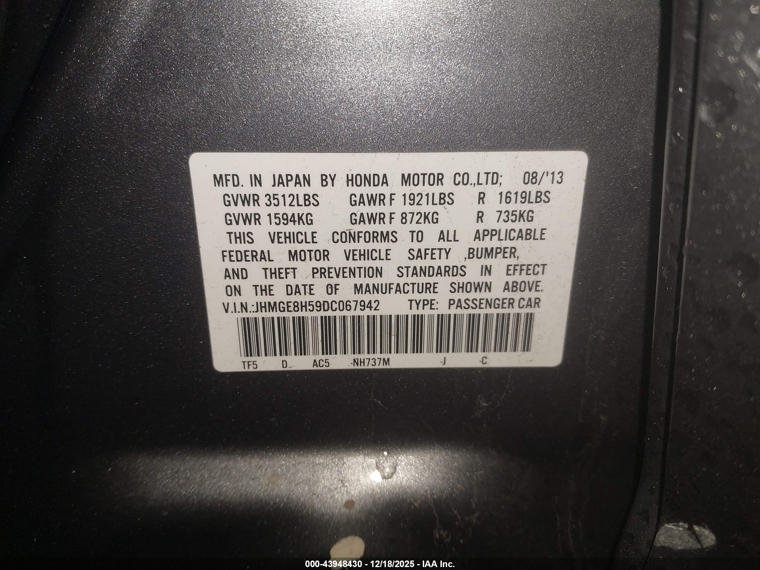 HONDA FIT image 9