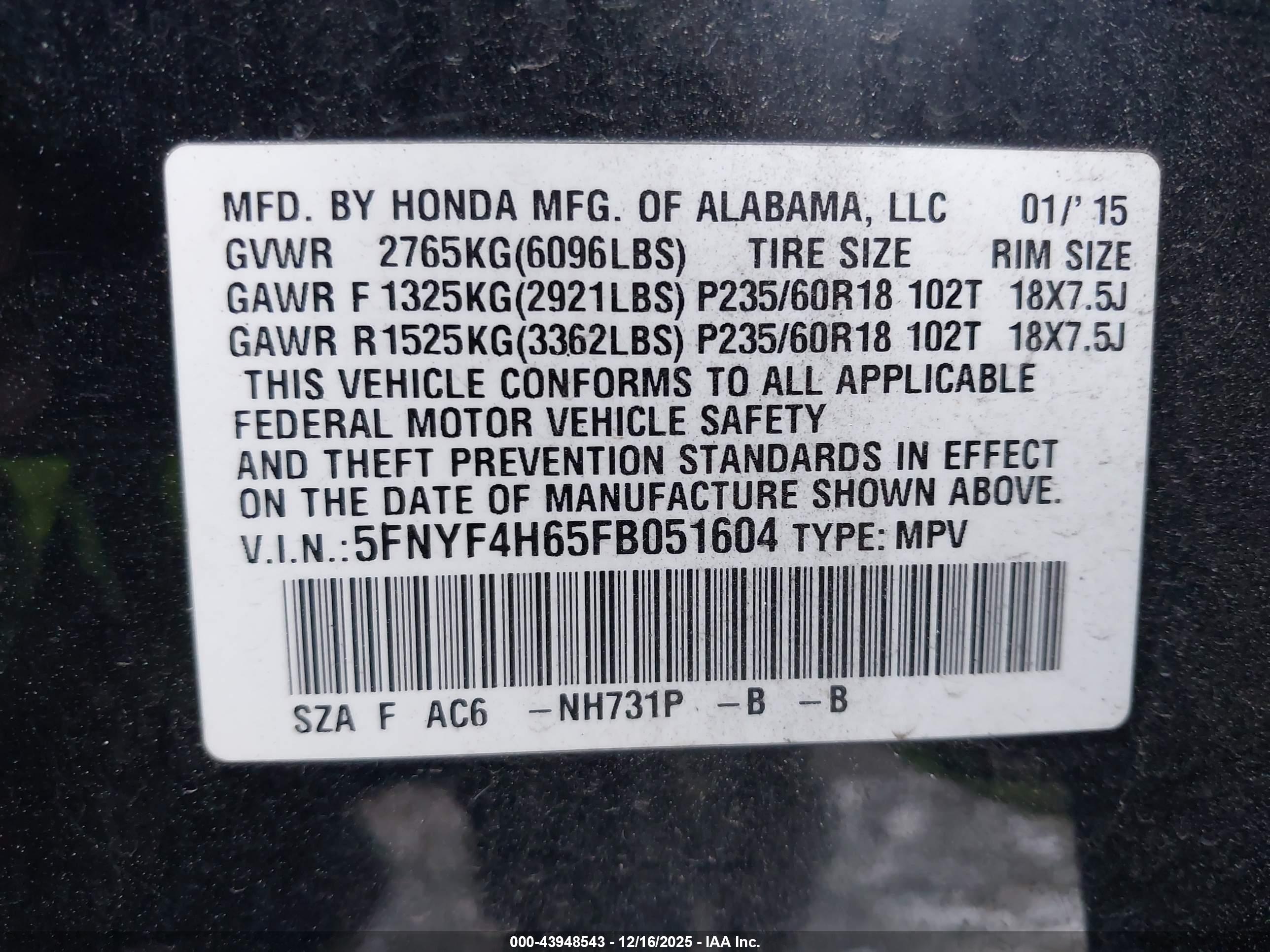 HONDA PILOT image 9