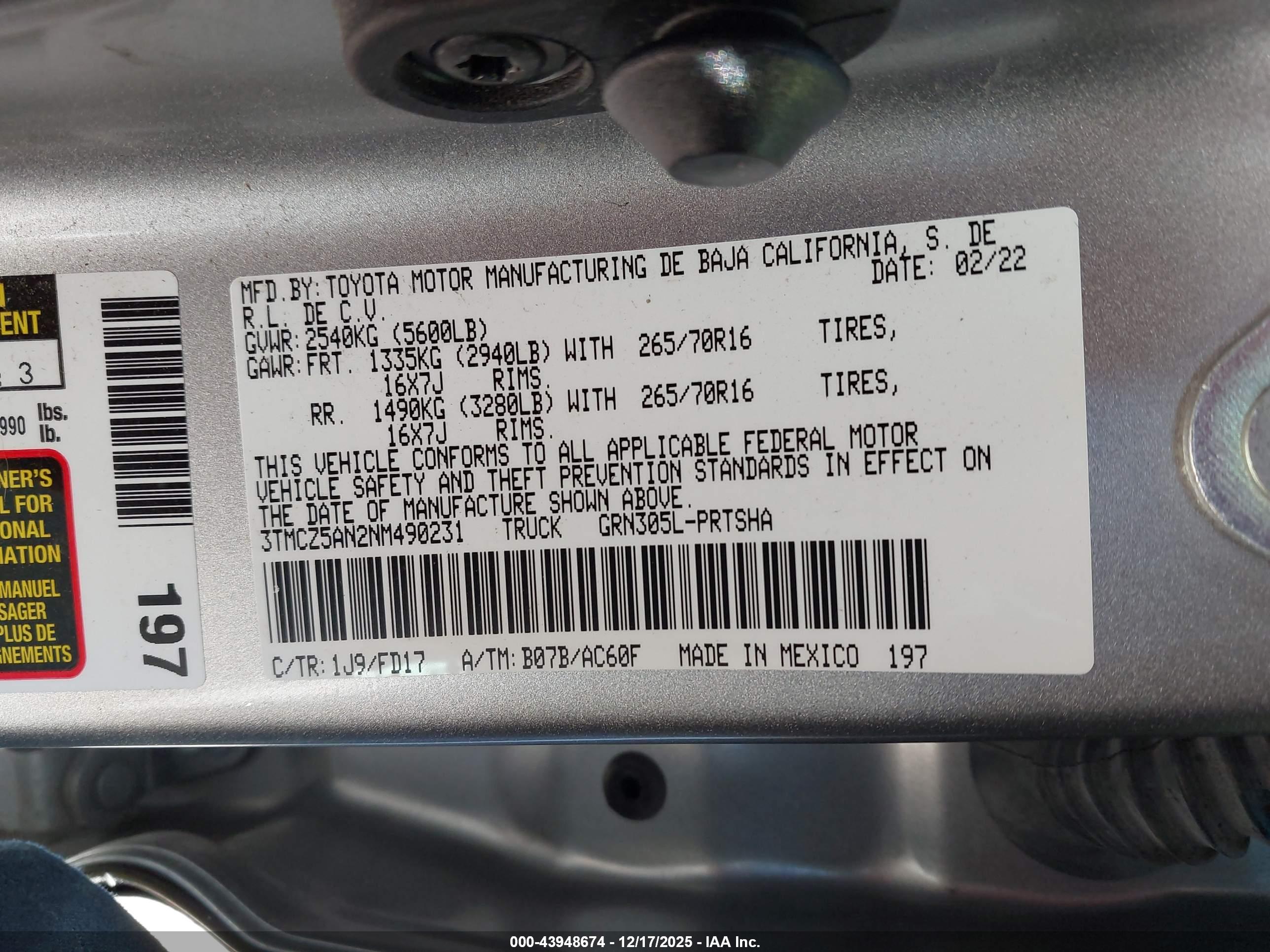 TOYOTA TACOMA image 9