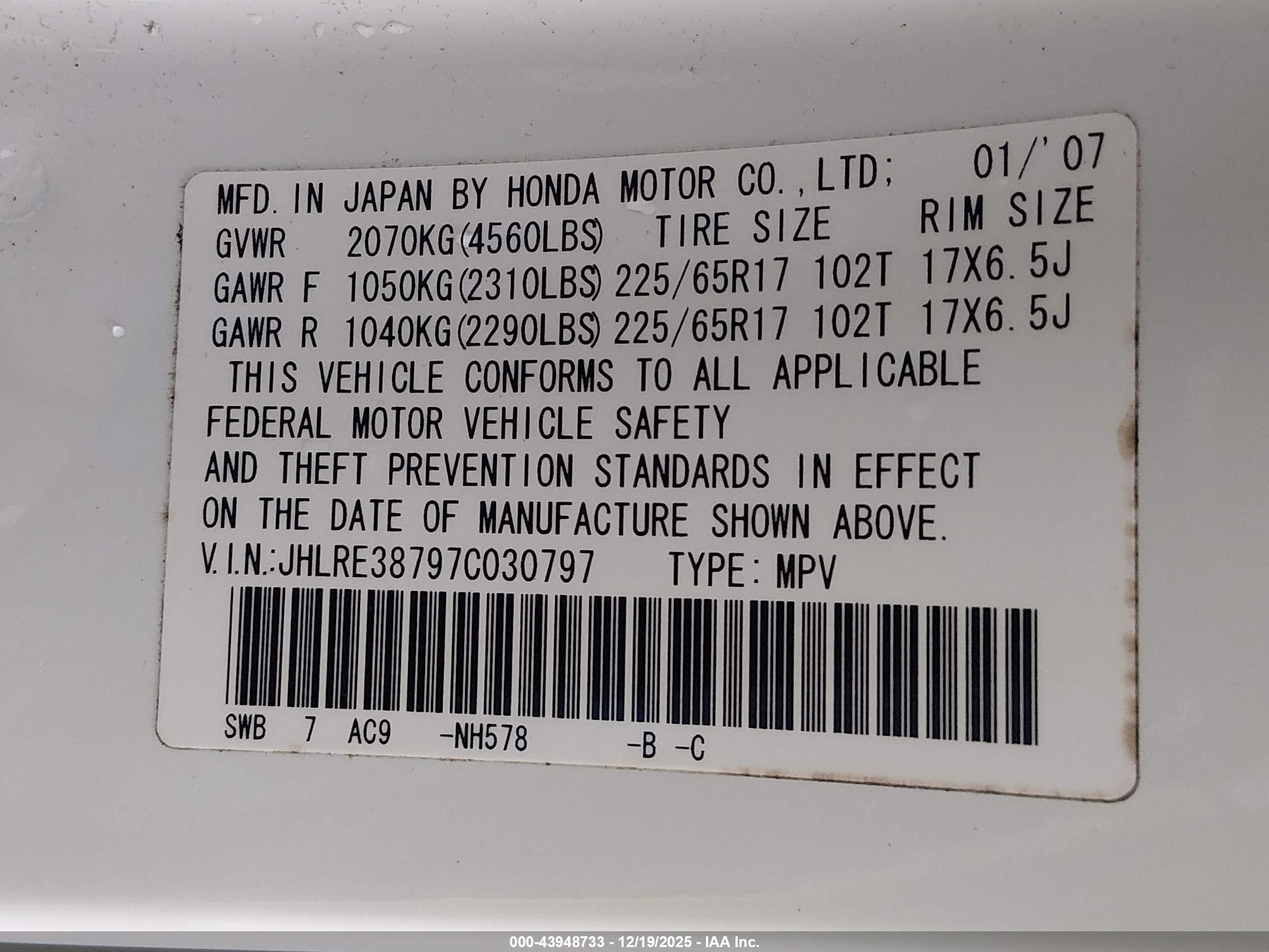 HONDA CR-V image 9