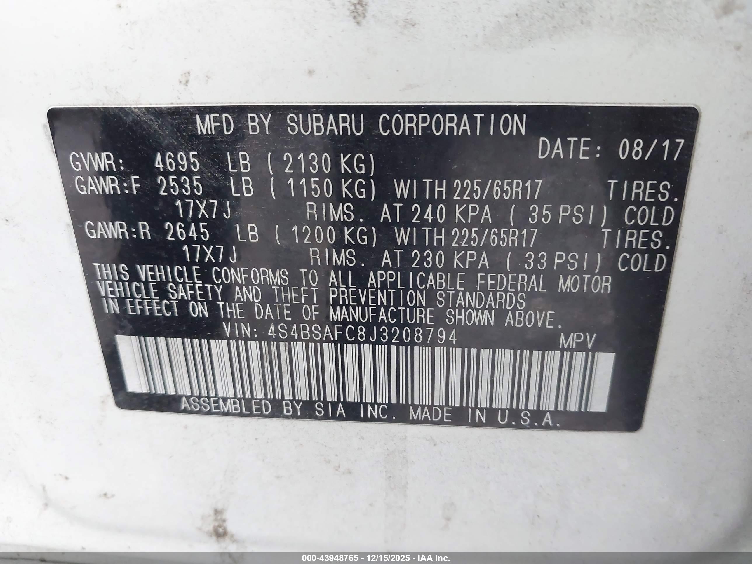 SUBARU OUTBACK image 9
