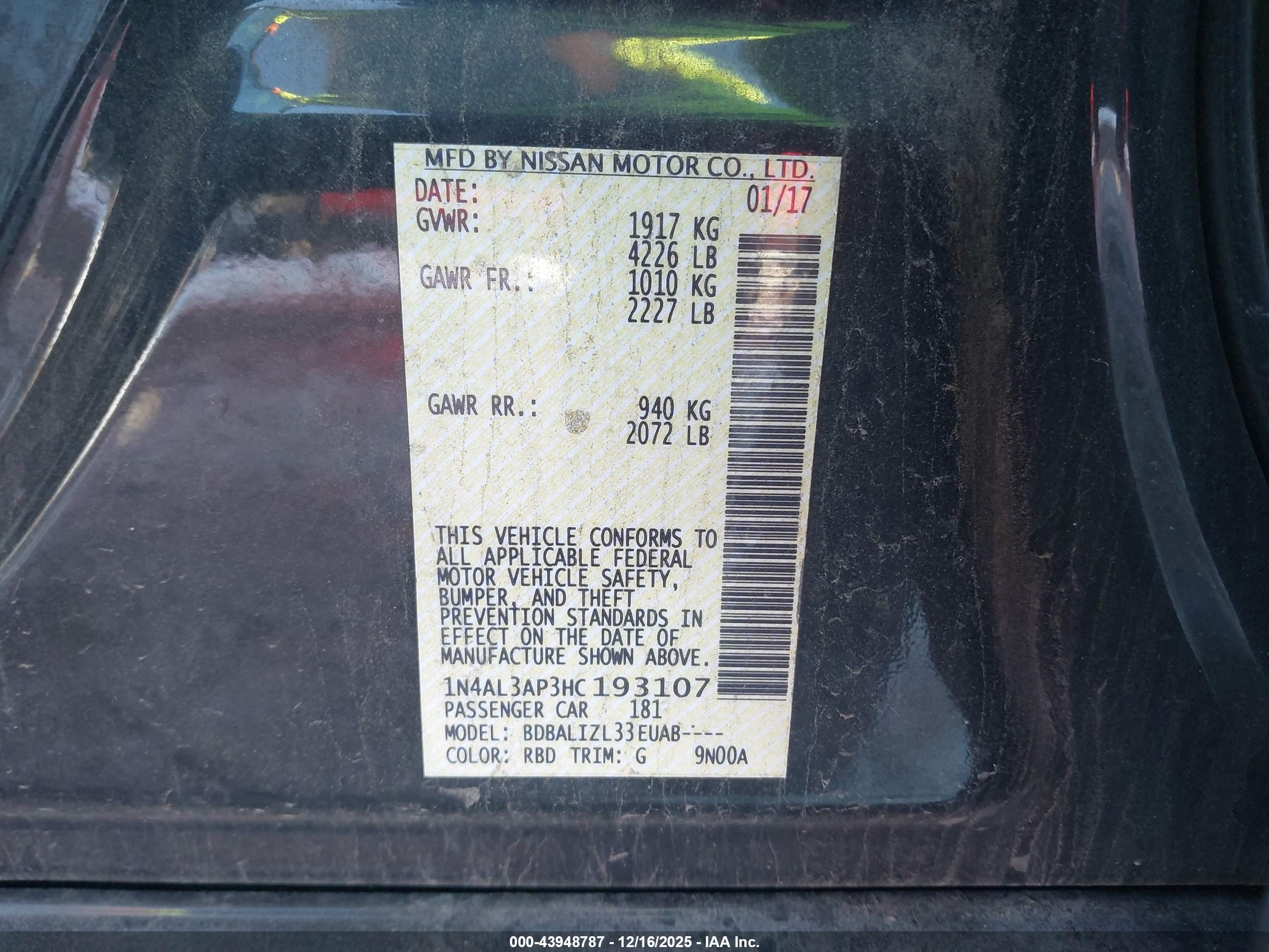 NISSAN ALTIMA image 9