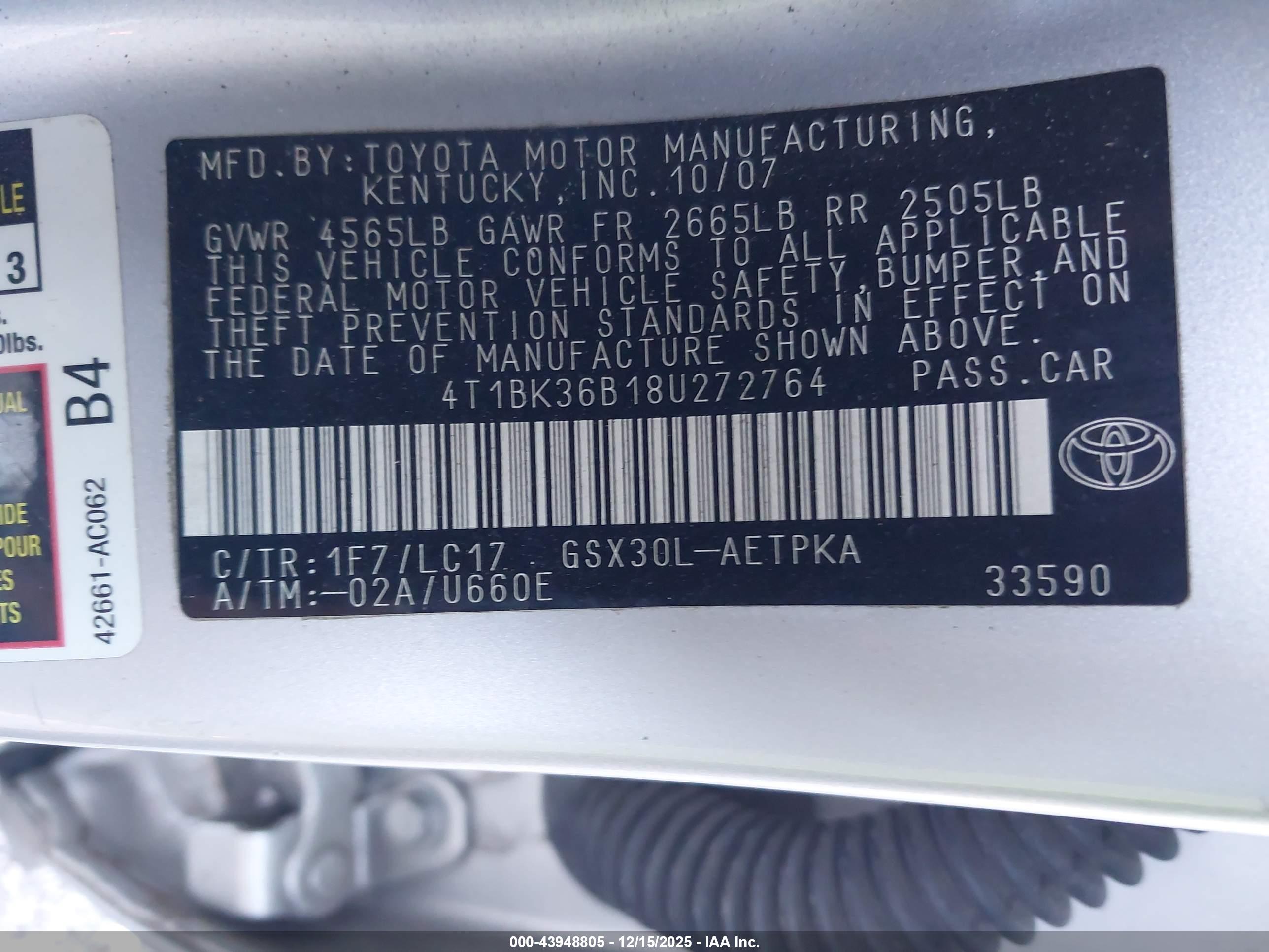 TOYOTA AVALON image 9