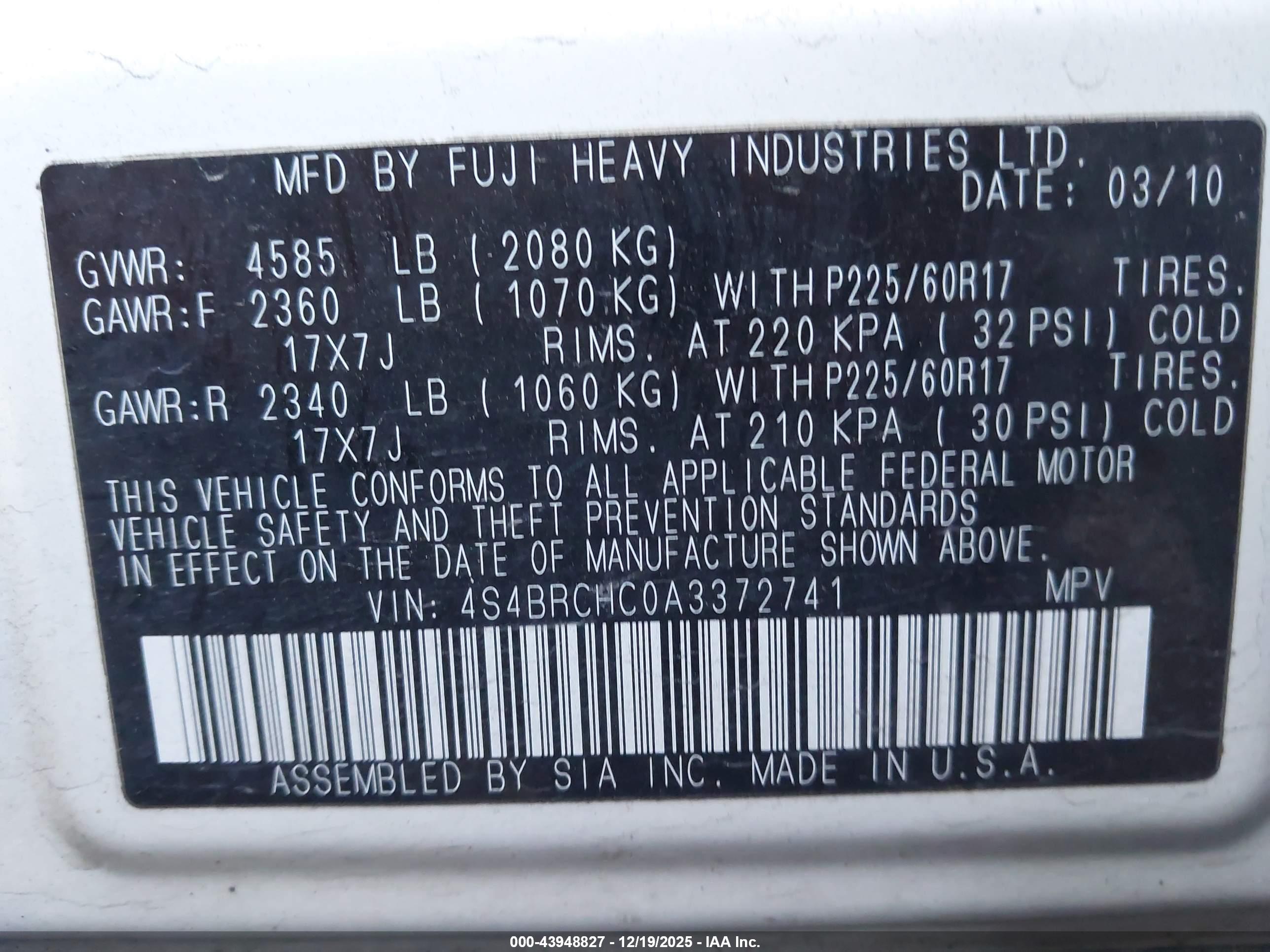 SUBARU OUTBACK image 9