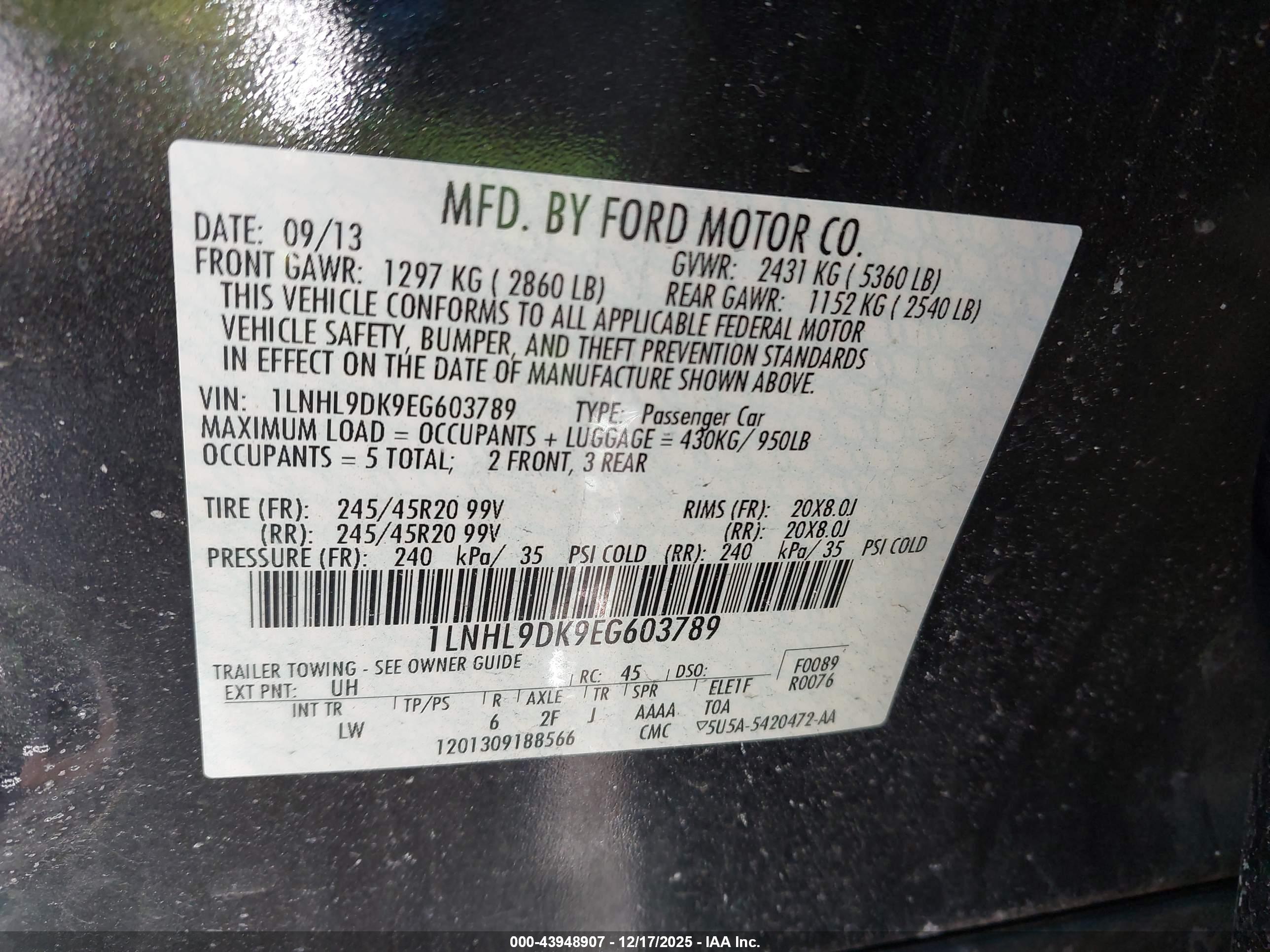 LINCOLN MKS image 9
