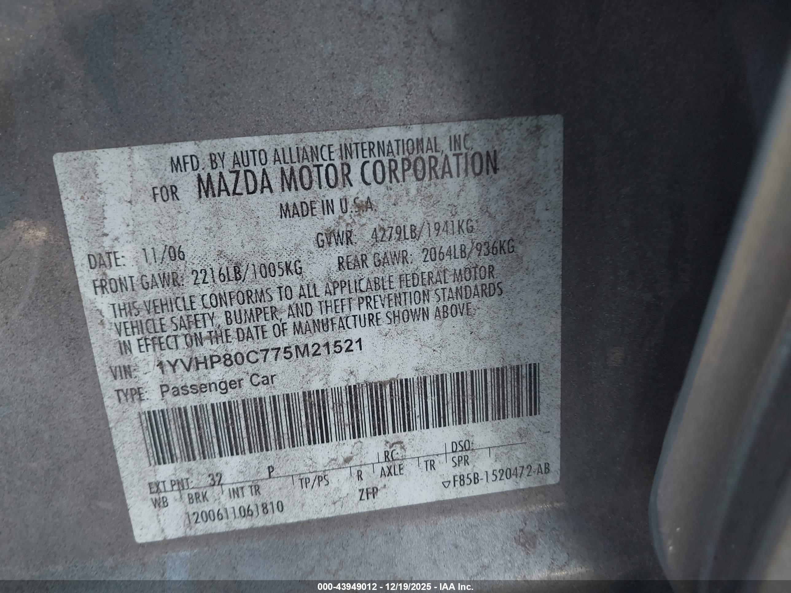 MAZDA MAZDA6 image 9