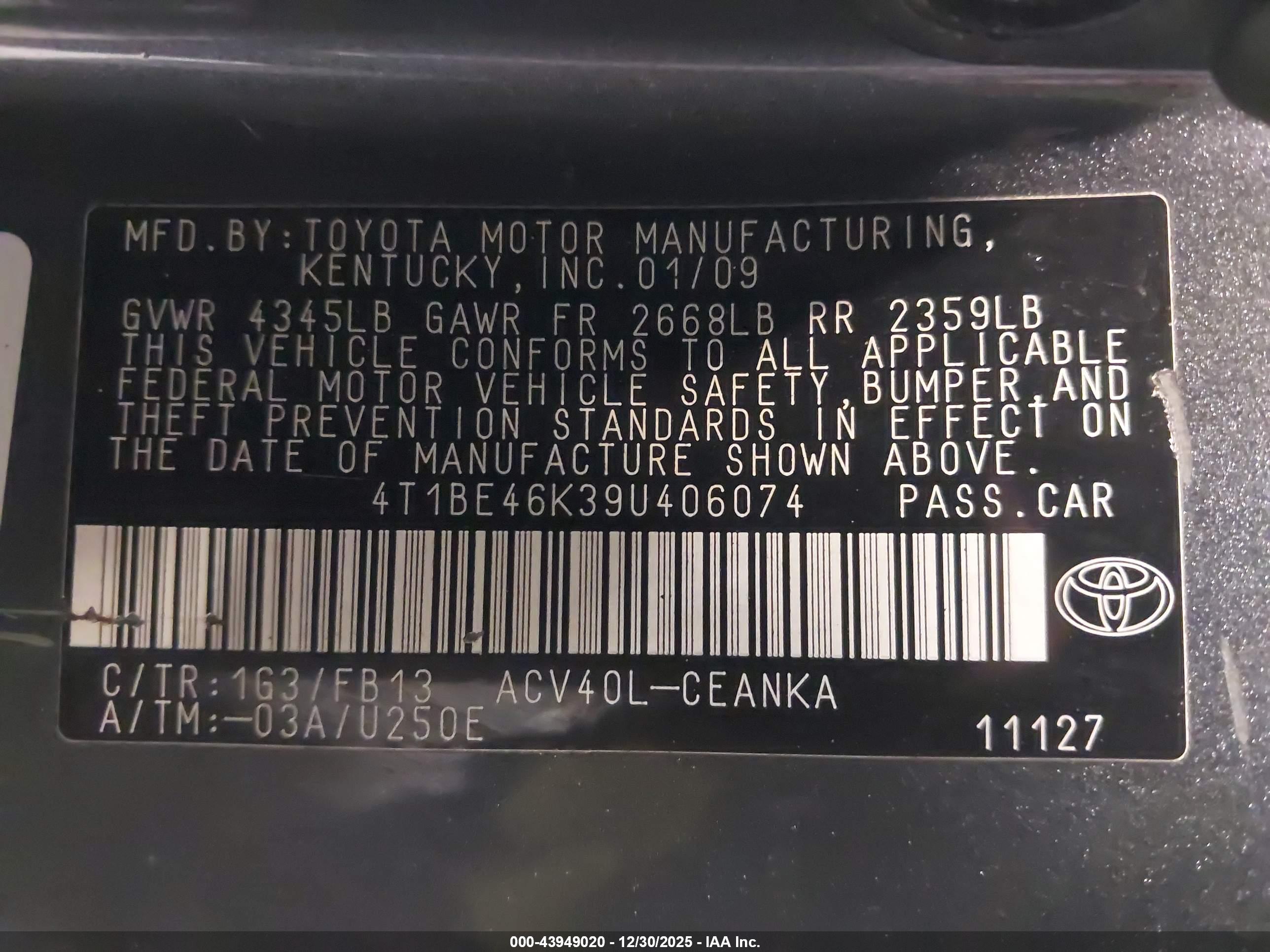 TOYOTA CAMRY image 9