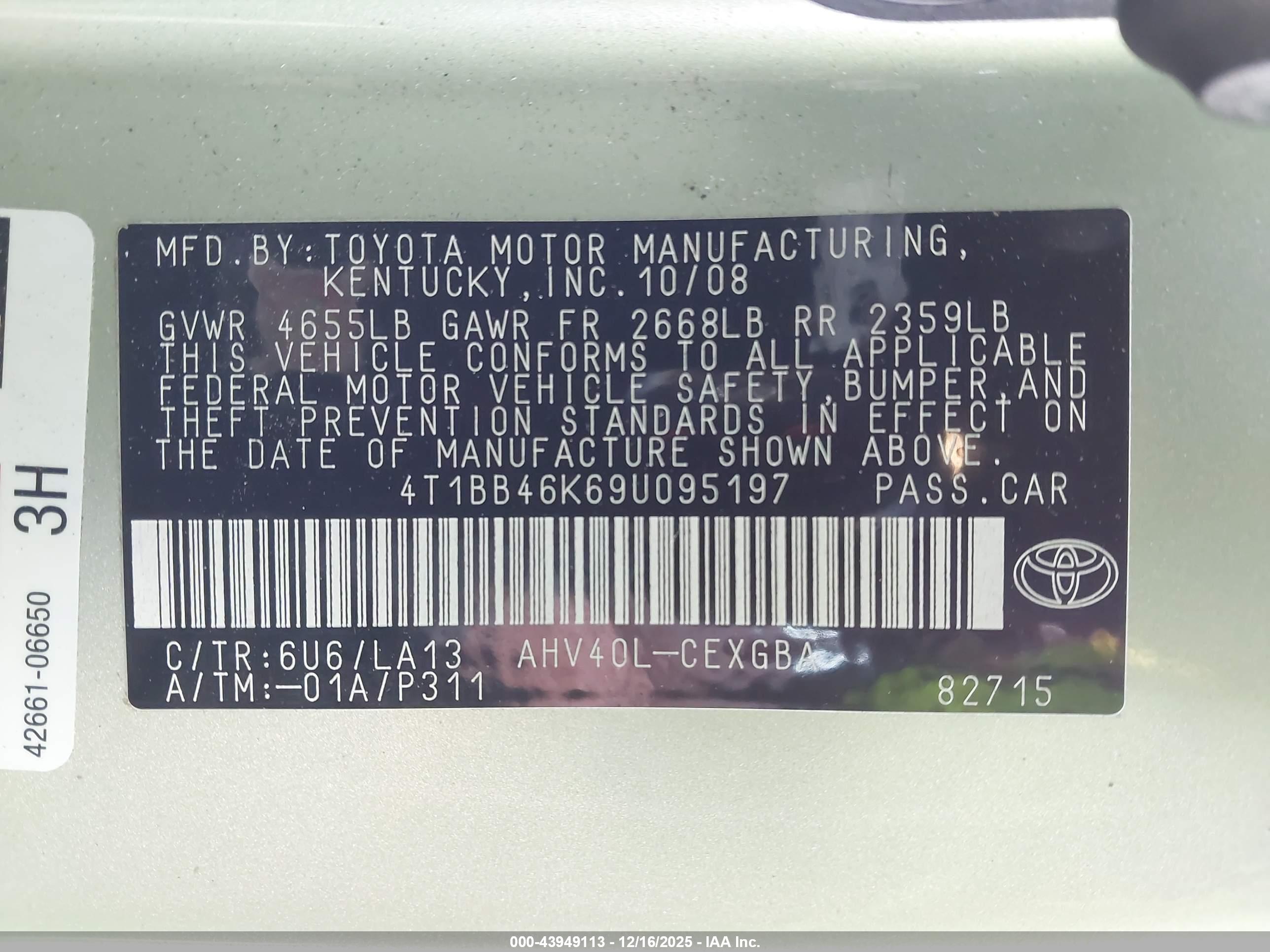 TOYOTA CAMRY image 9