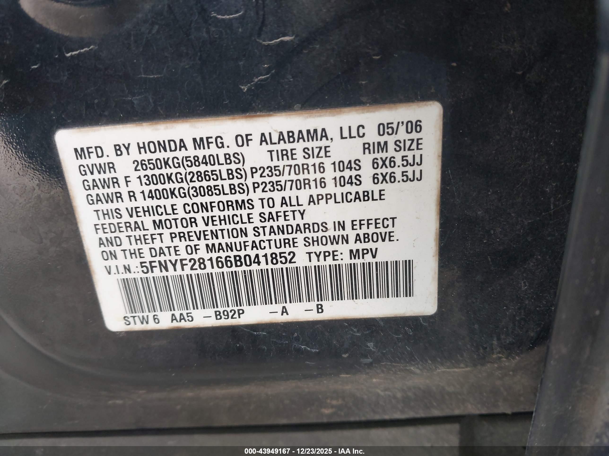 HONDA PILOT image 9