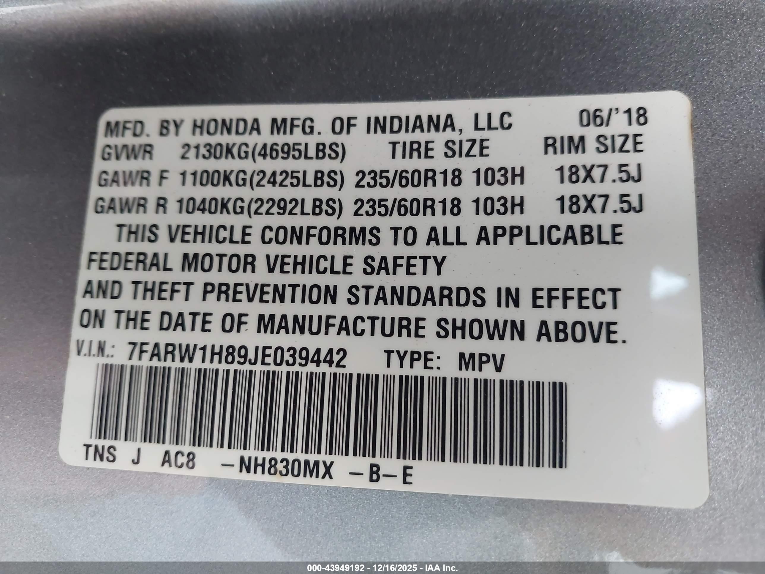 HONDA CR-V image 9