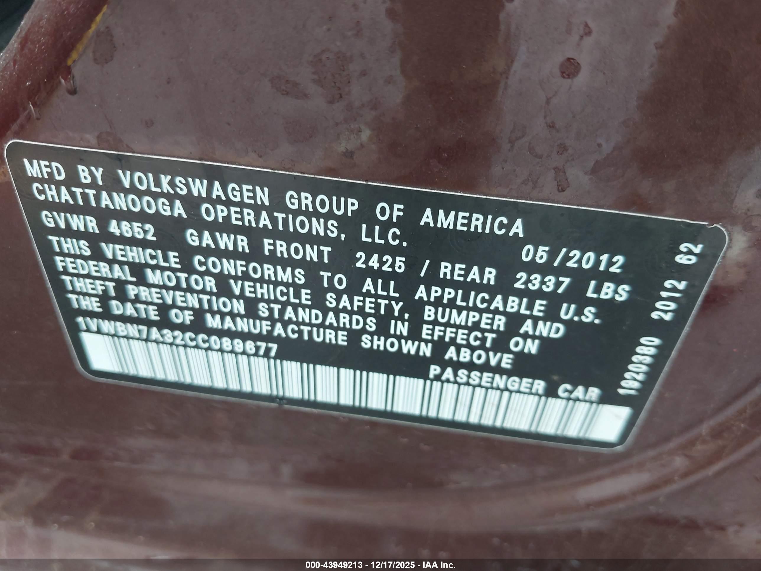 VOLKSWAGEN PASSAT image 9