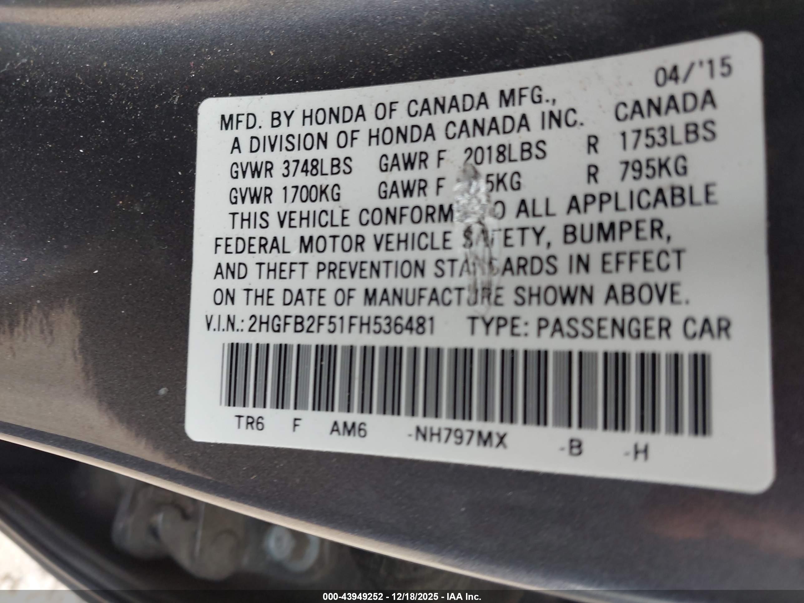 HONDA CIVIC image 9