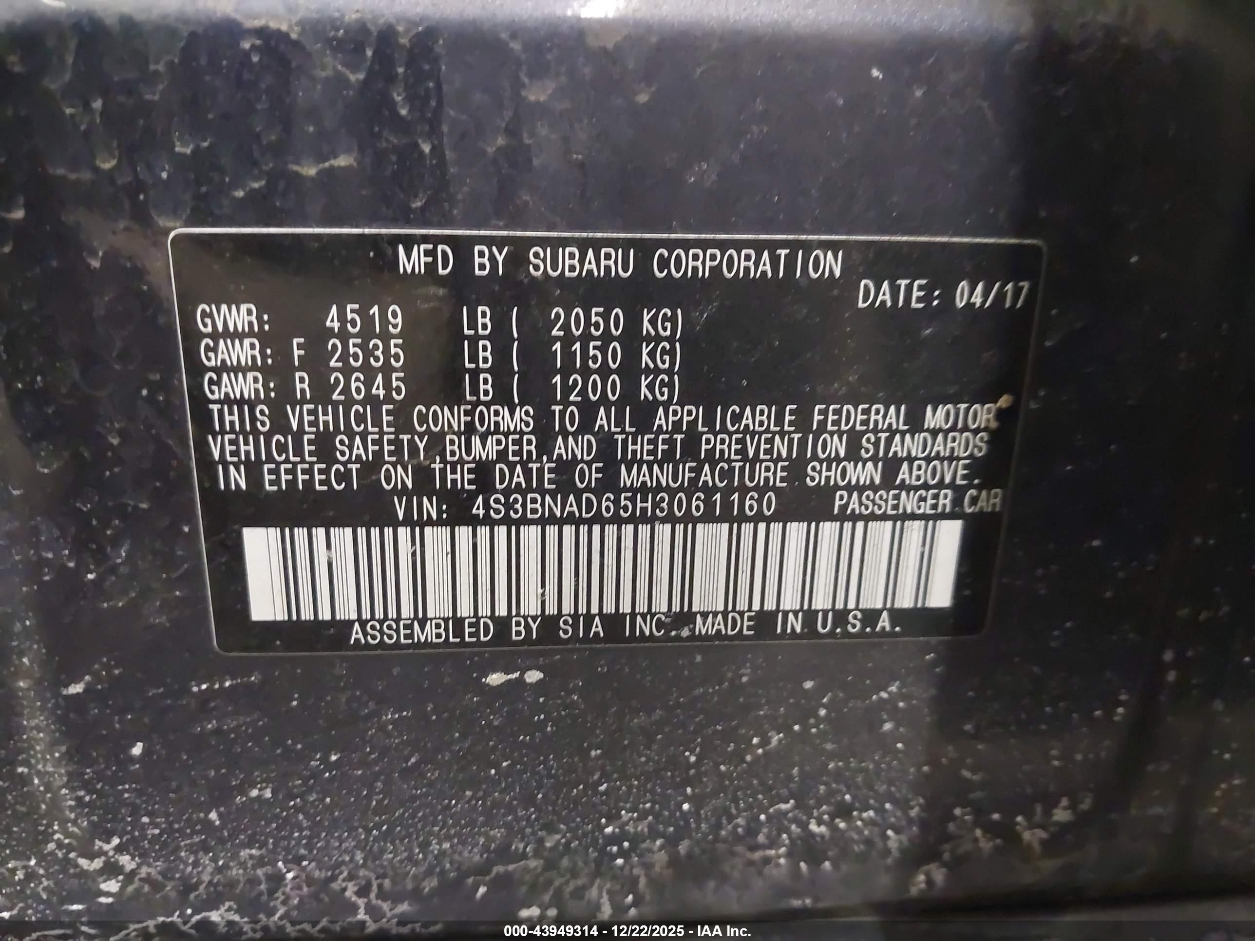 SUBARU LEGACY image 9