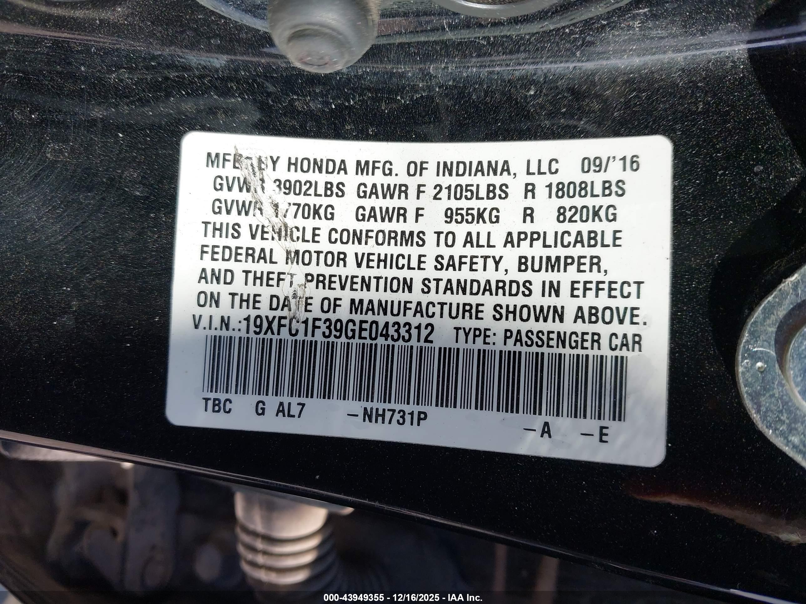 HONDA CIVIC image 9