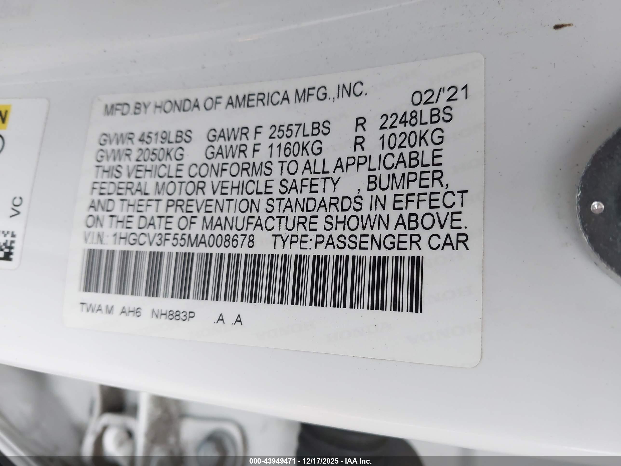 HONDA ACCORD image 9