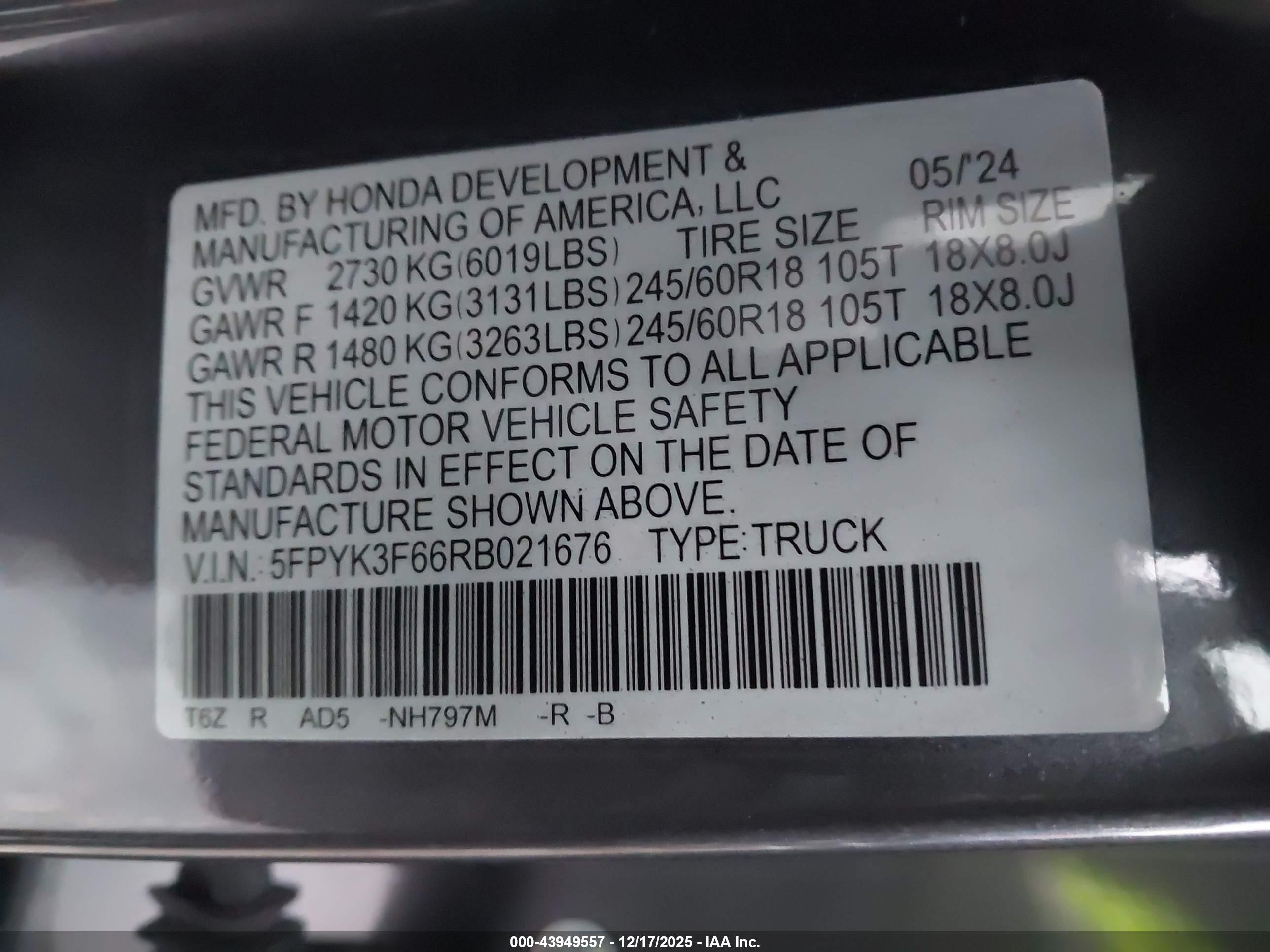 HONDA RIDGELINE image 9