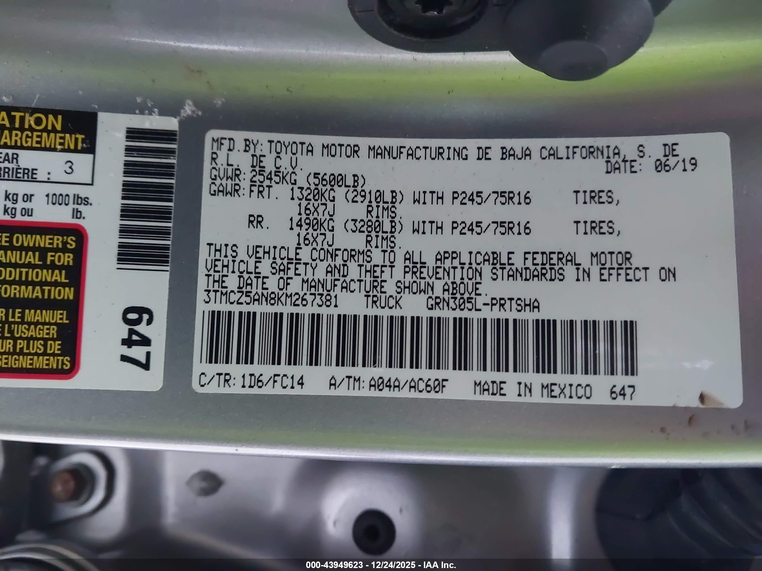 TOYOTA TACOMA image 9