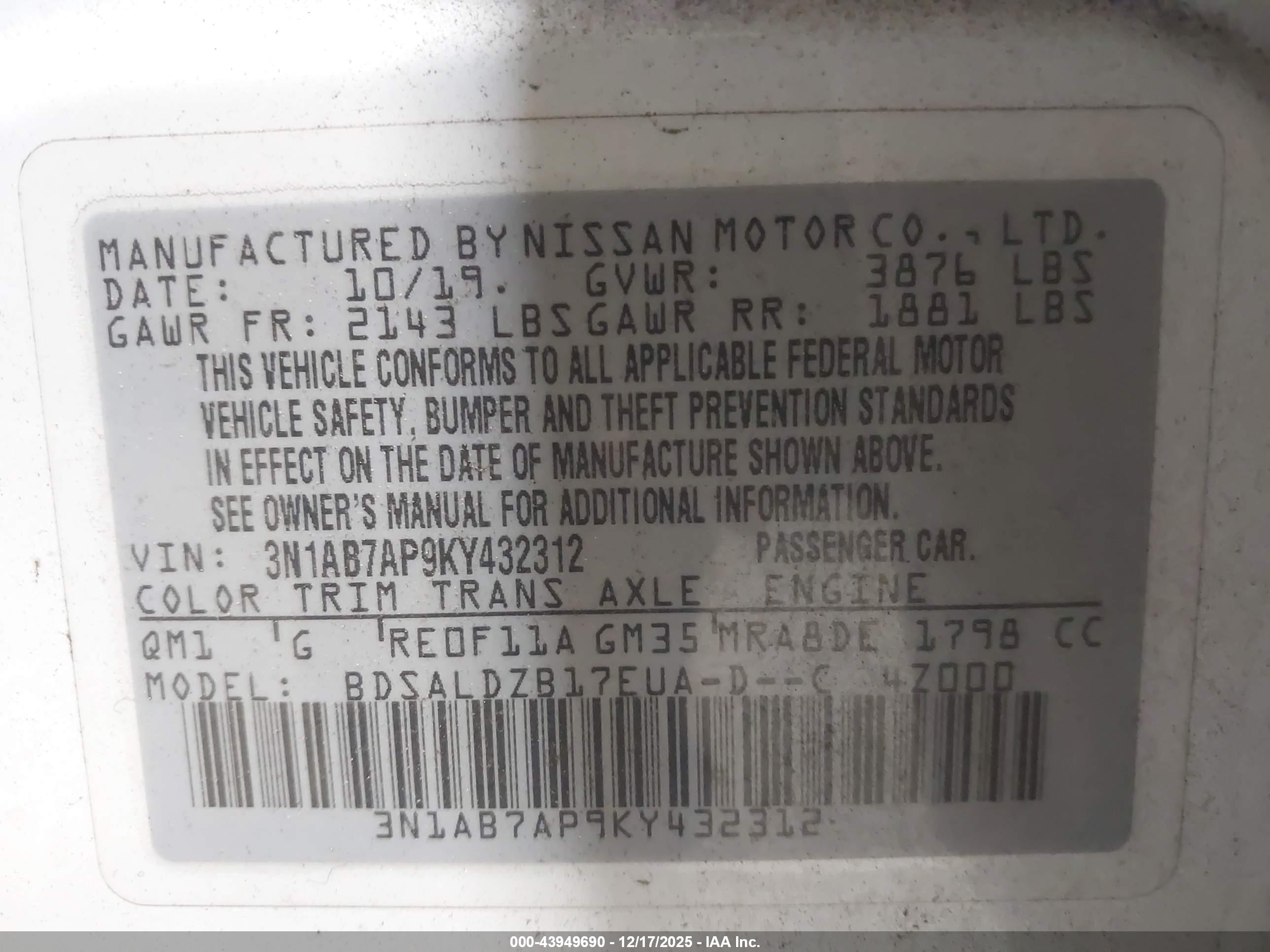 NISSAN SENTRA image 9