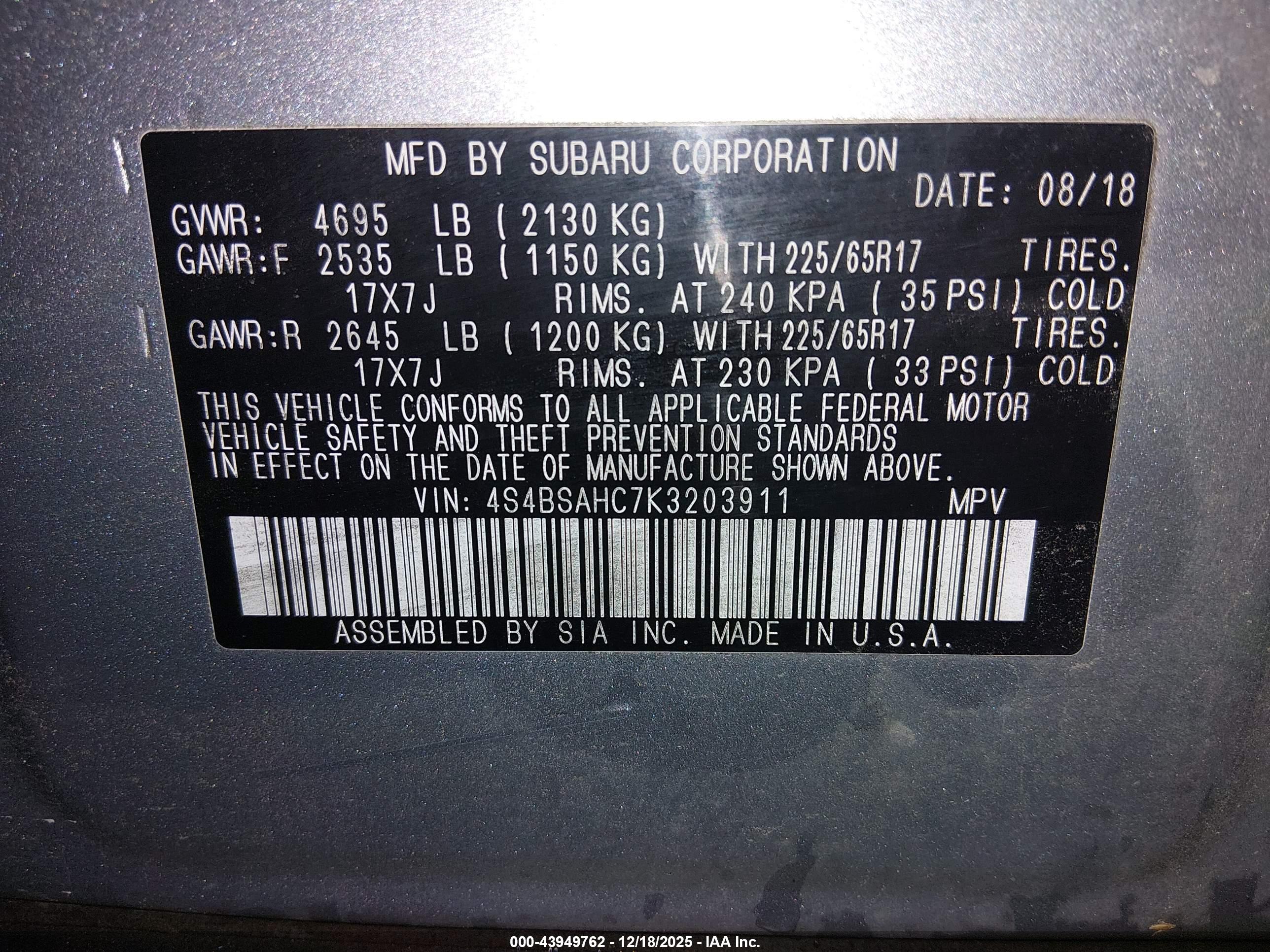 SUBARU OUTBACK image 9