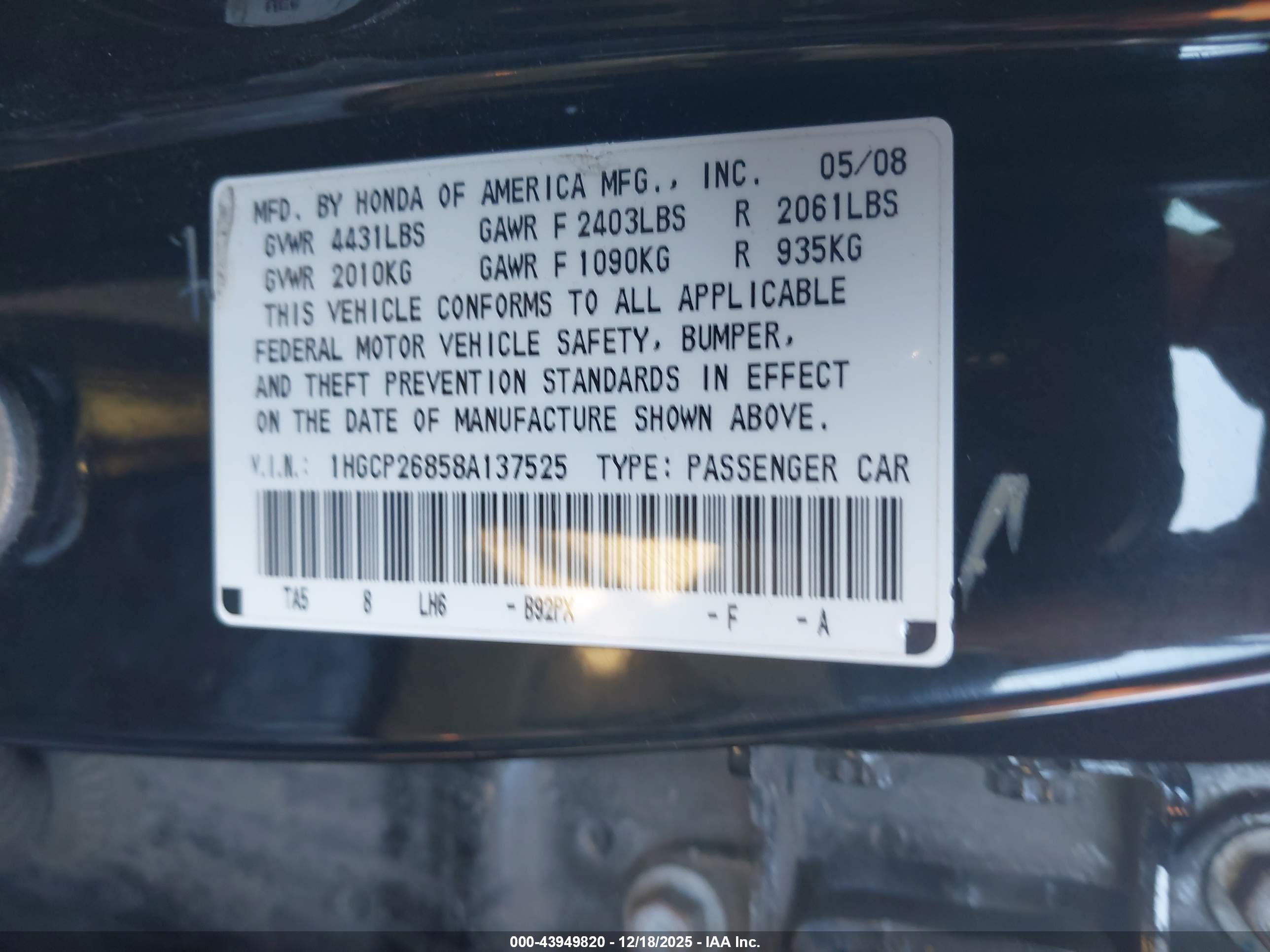 HONDA ACCORD image 9