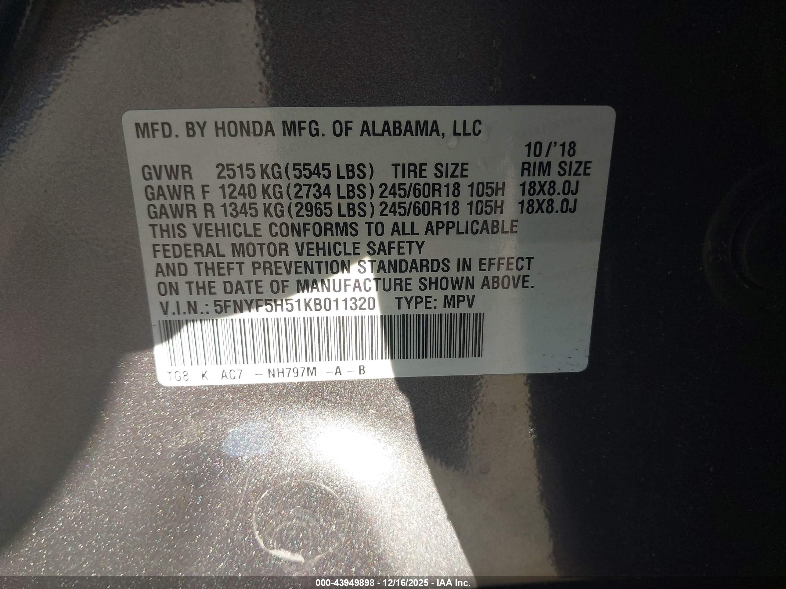 HONDA PILOT image 9