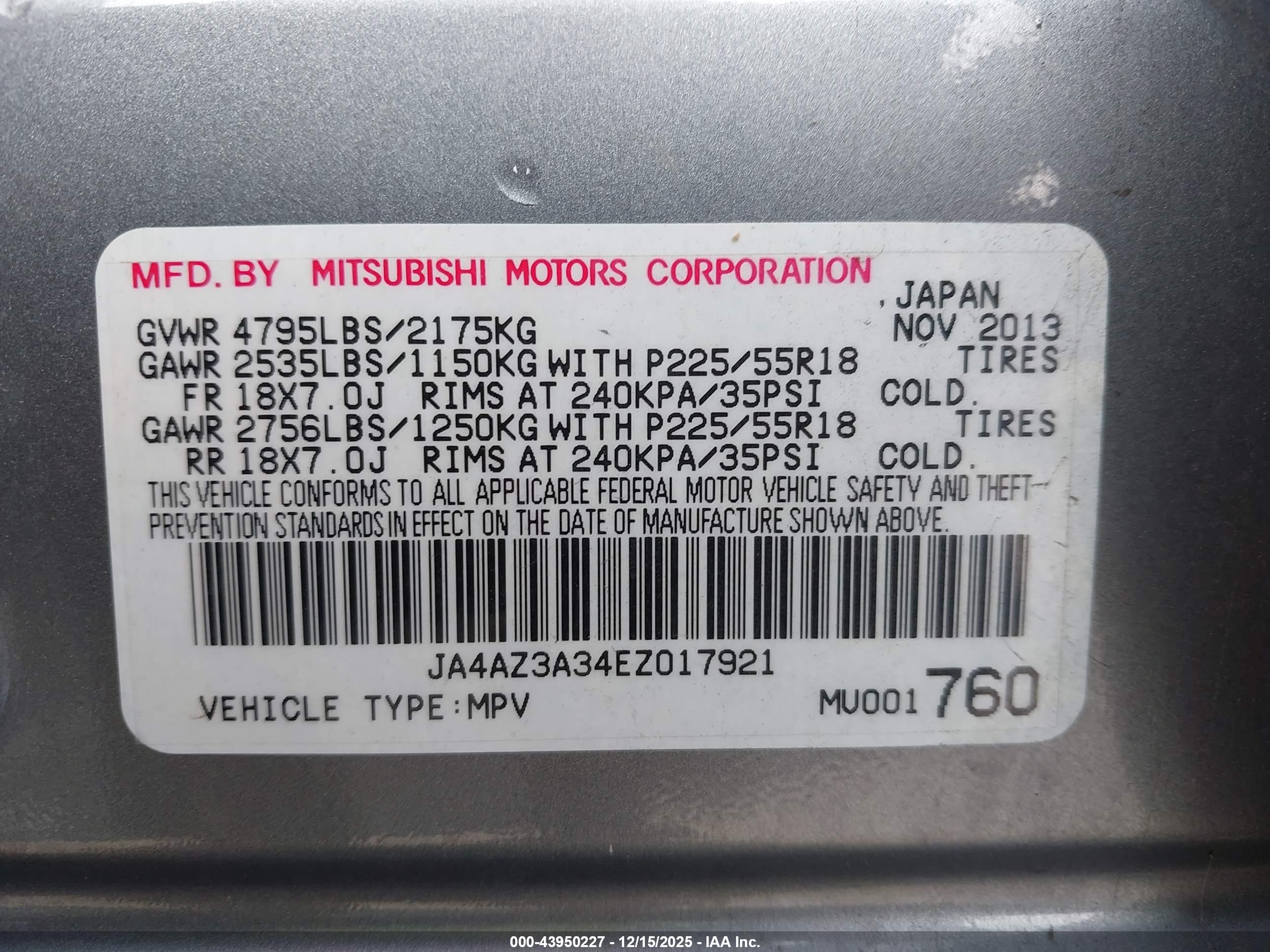 MITSUBISHI OUTLANDER image 9
