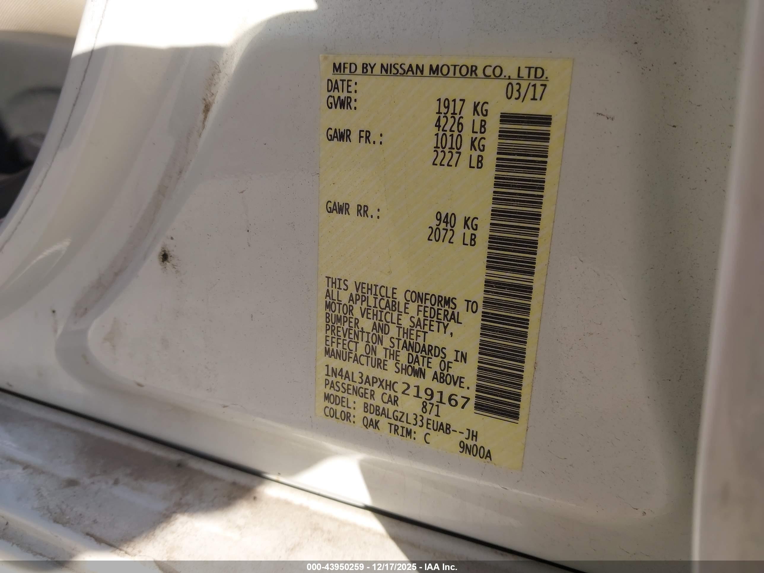 NISSAN ALTIMA image 9