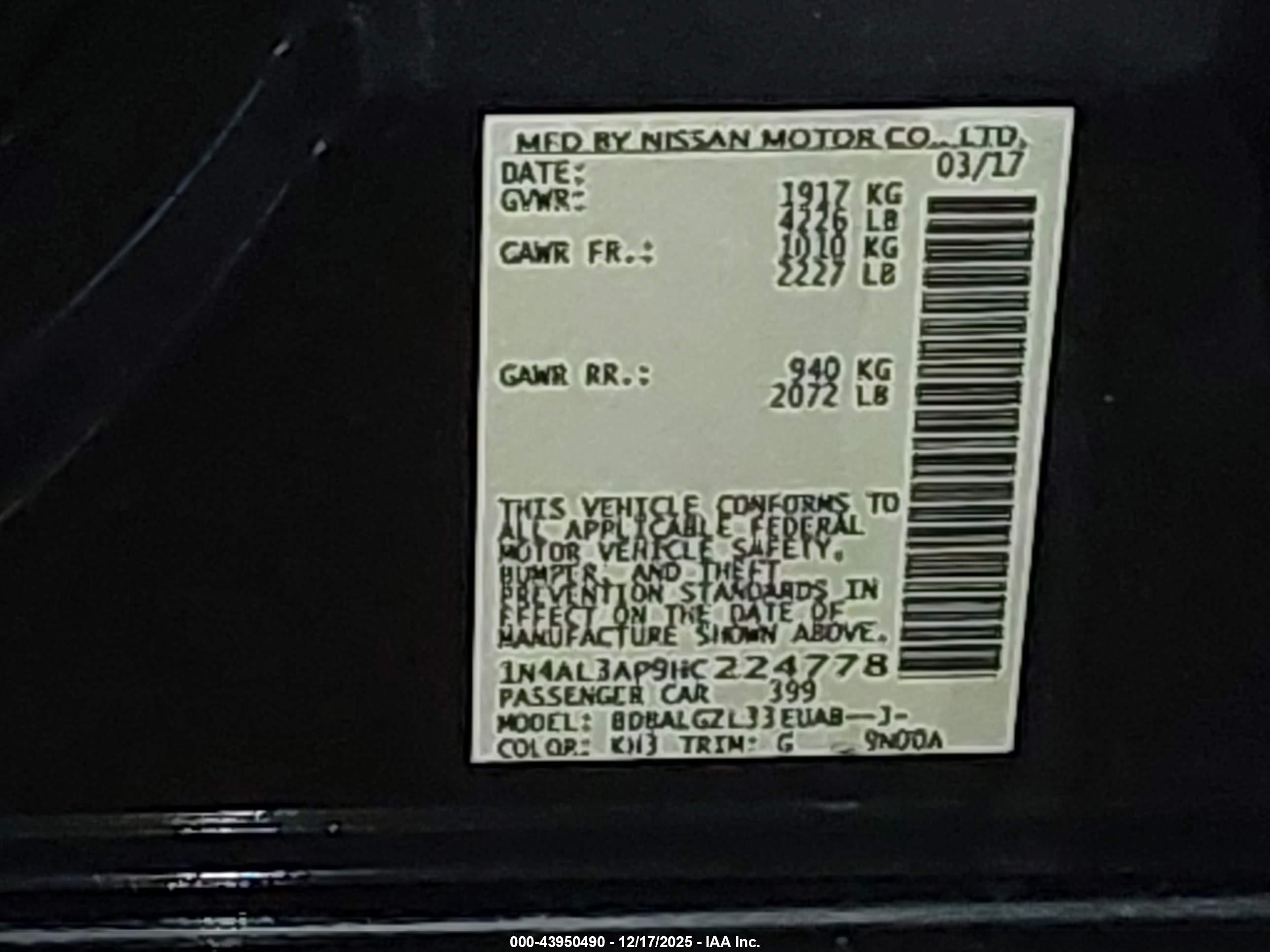 NISSAN ALTIMA image 9