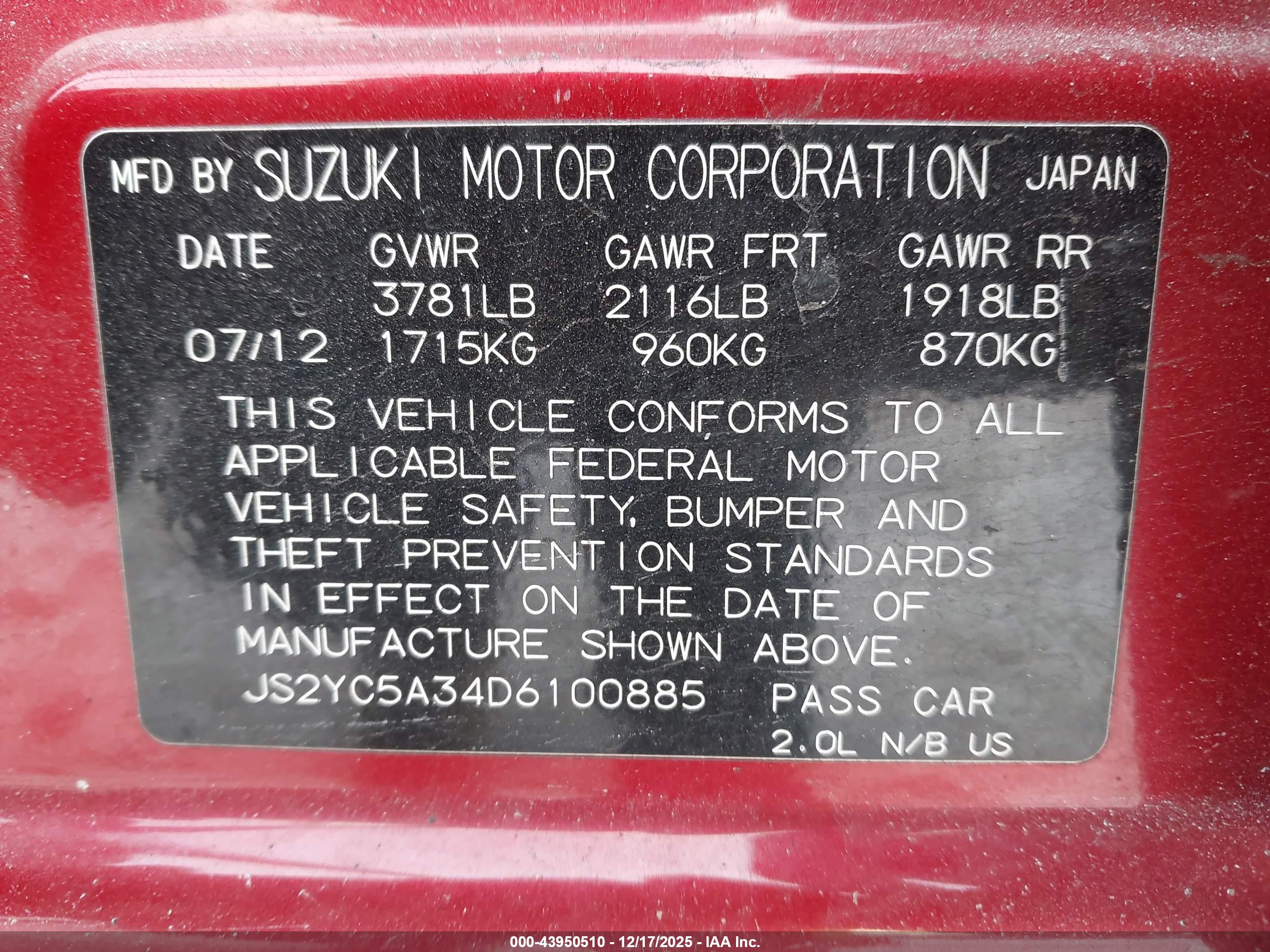 SUZUKI SX4 image 9