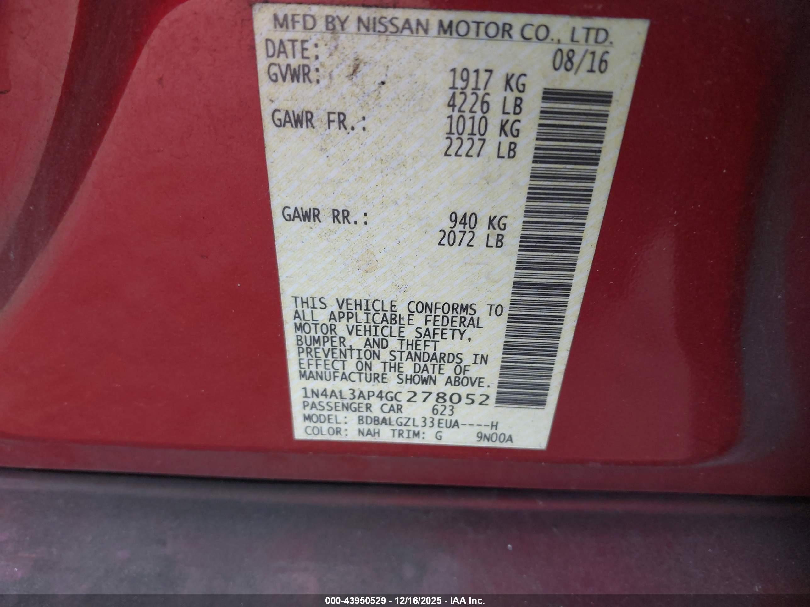 NISSAN ALTIMA image 9