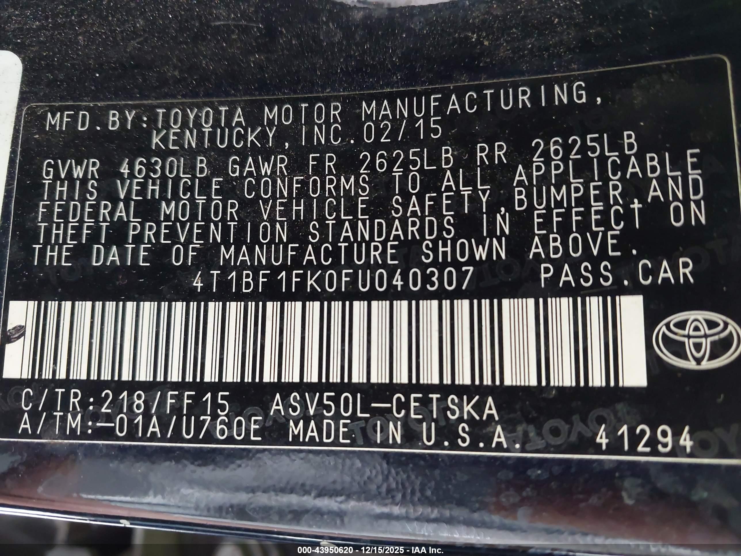 TOYOTA CAMRY image 9