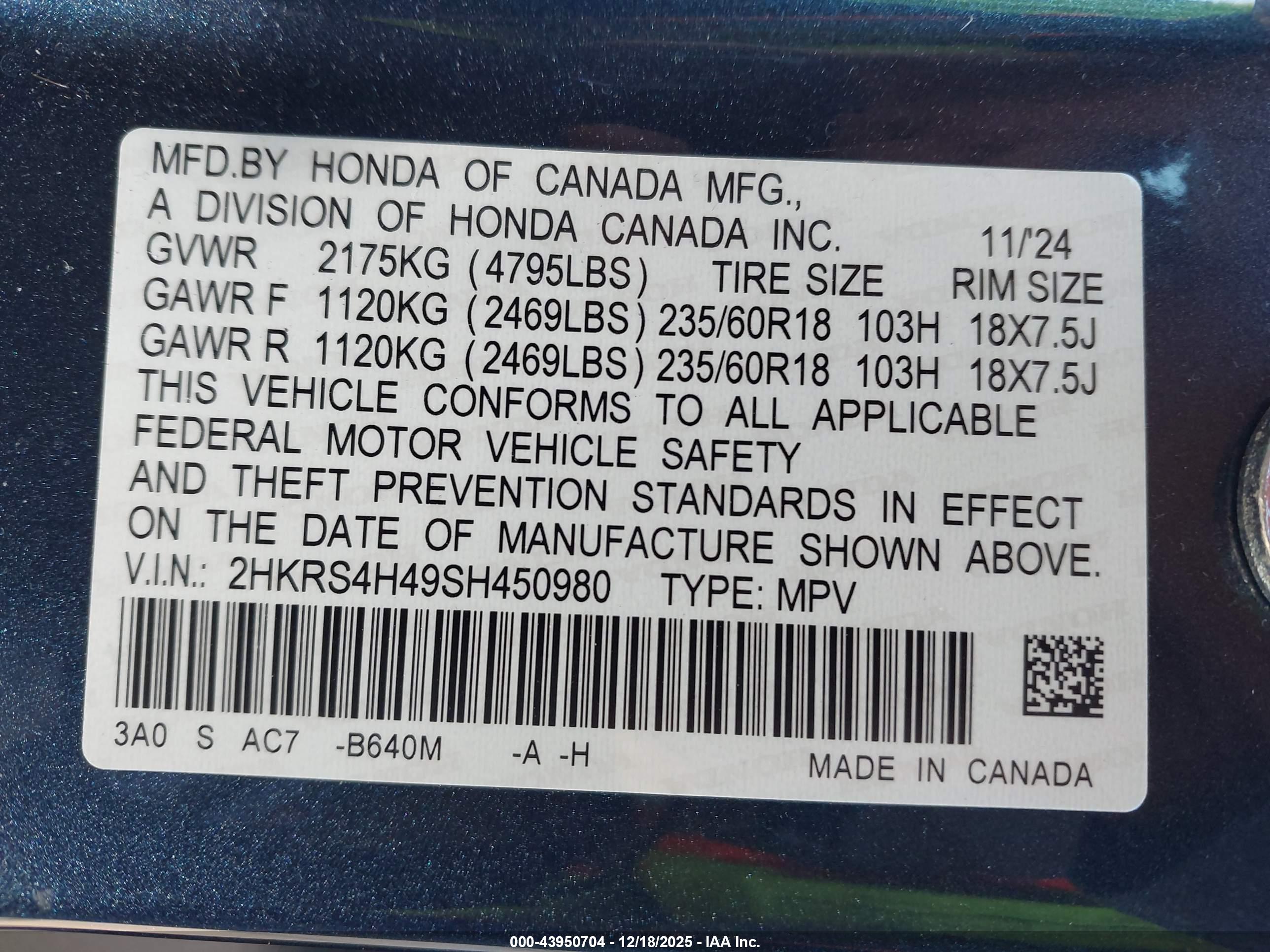 HONDA CR-V image 9