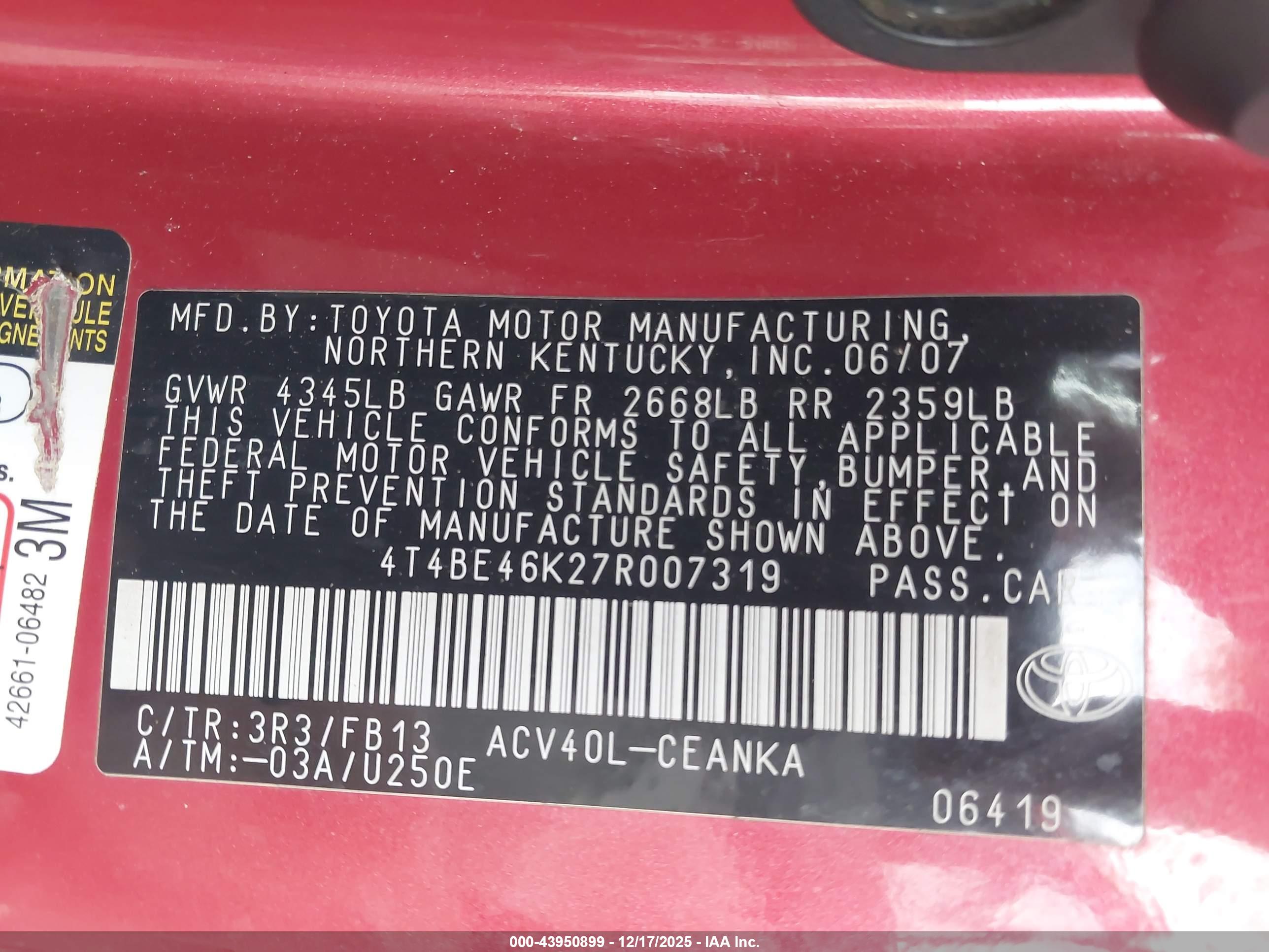 TOYOTA CAMRY image 9