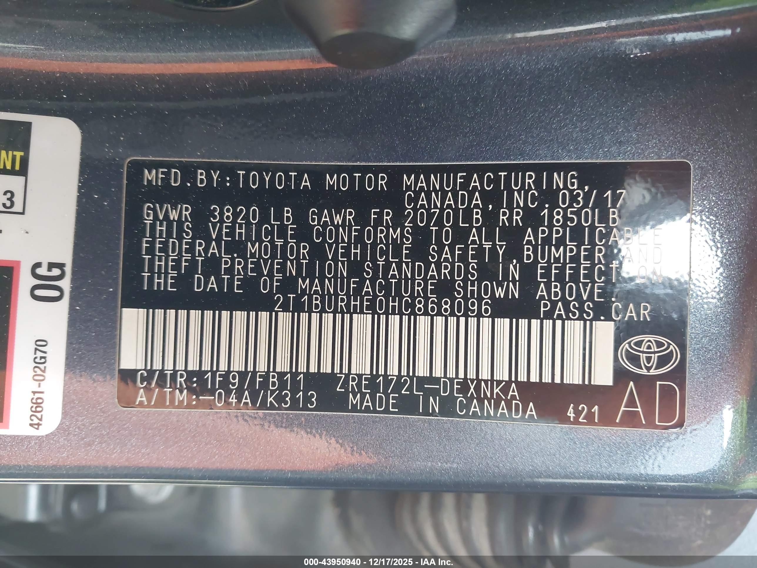TOYOTA COROLLA image 9