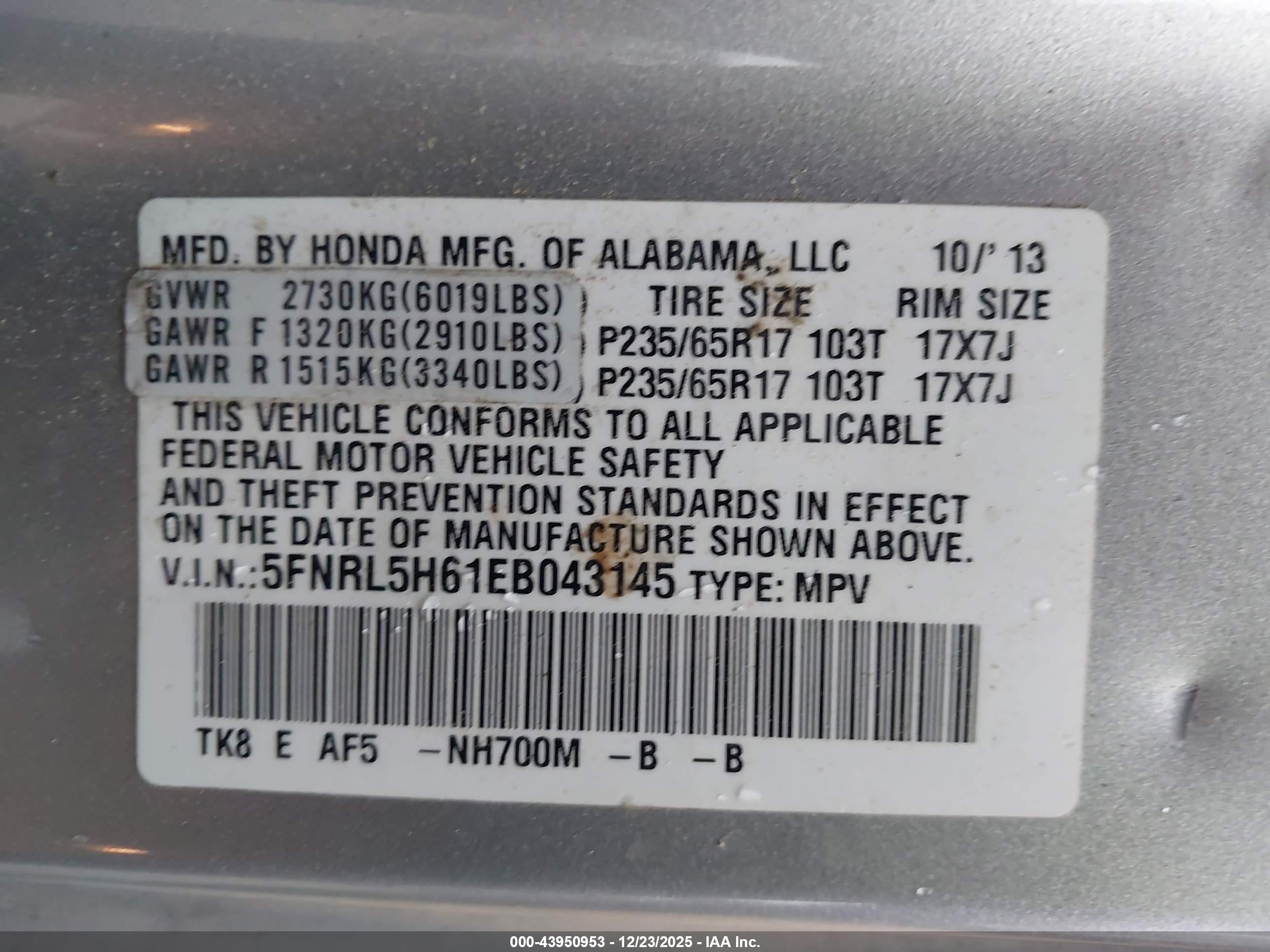 HONDA ODYSSEY image 9