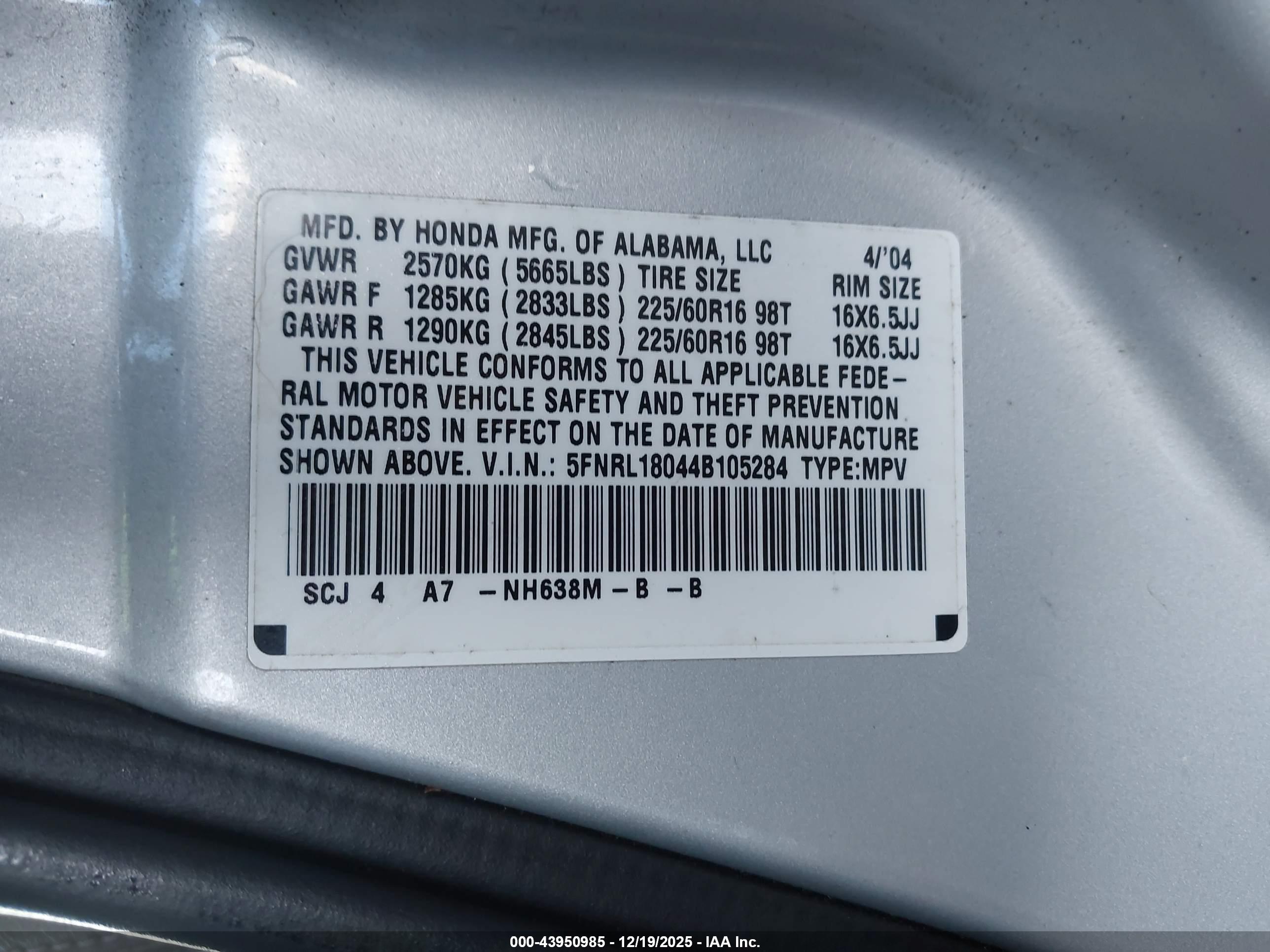 HONDA ODYSSEY image 9
