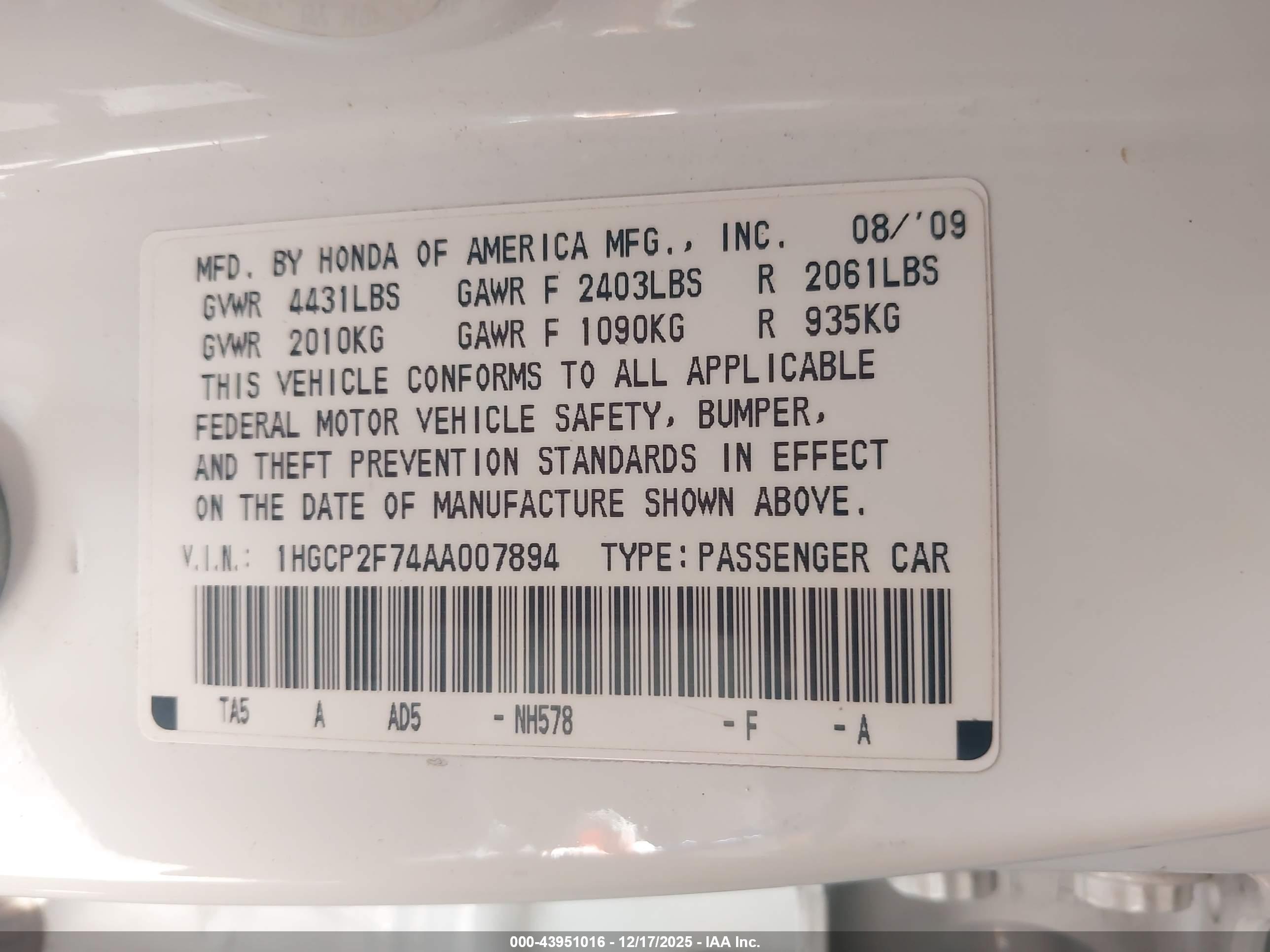 HONDA ACCORD image 9