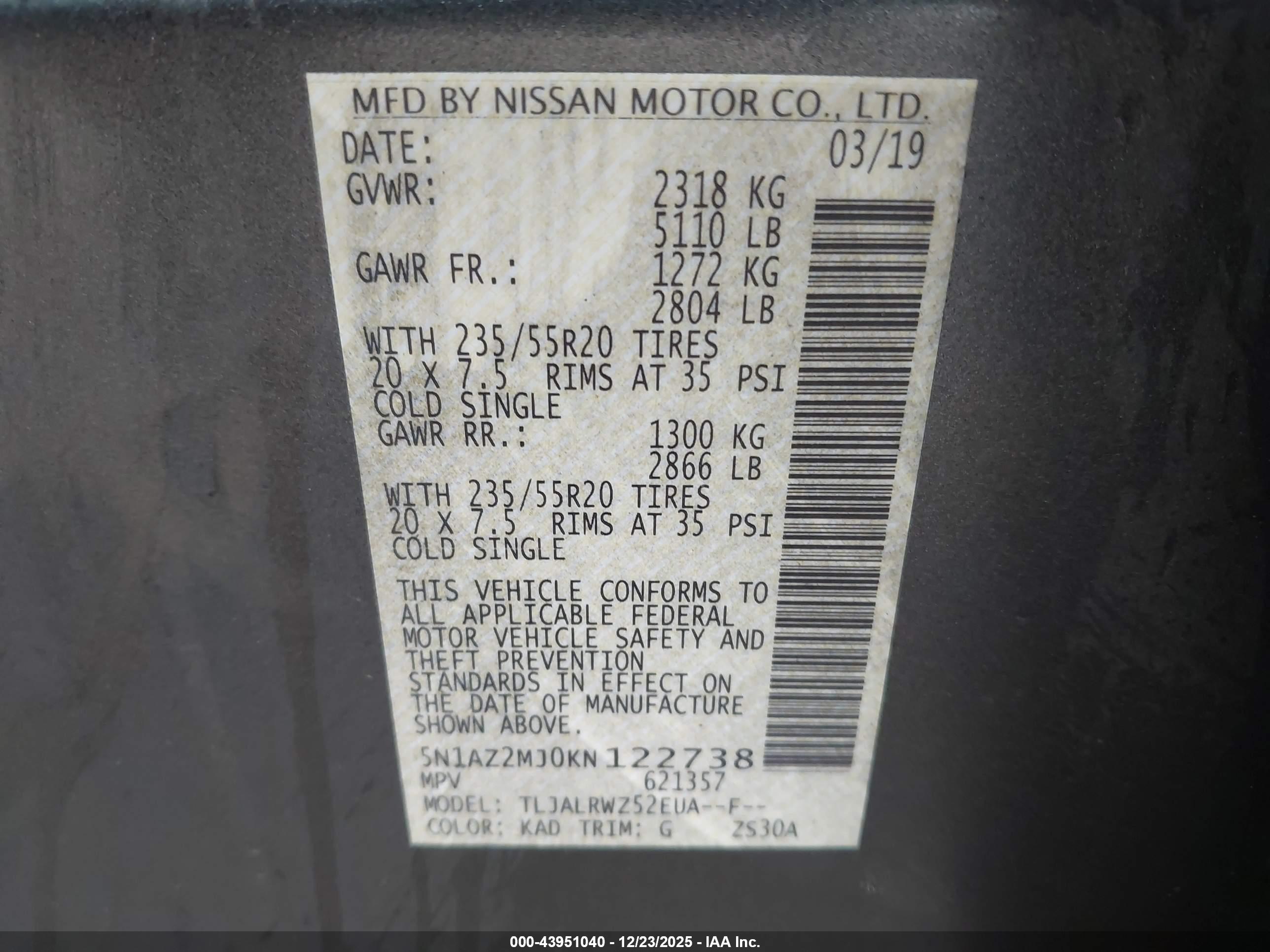 NISSAN MURANO image 9