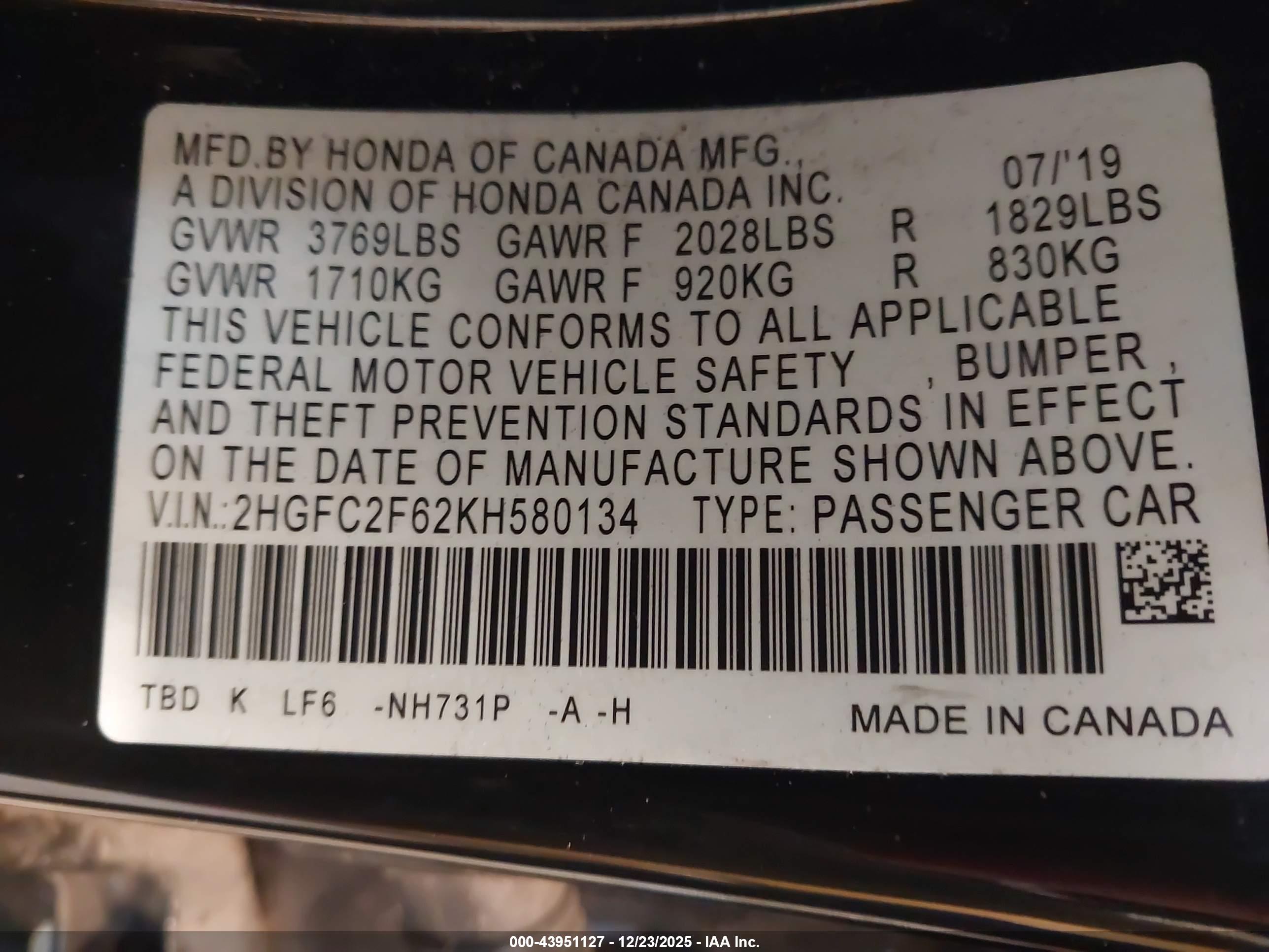 HONDA CIVIC image 9