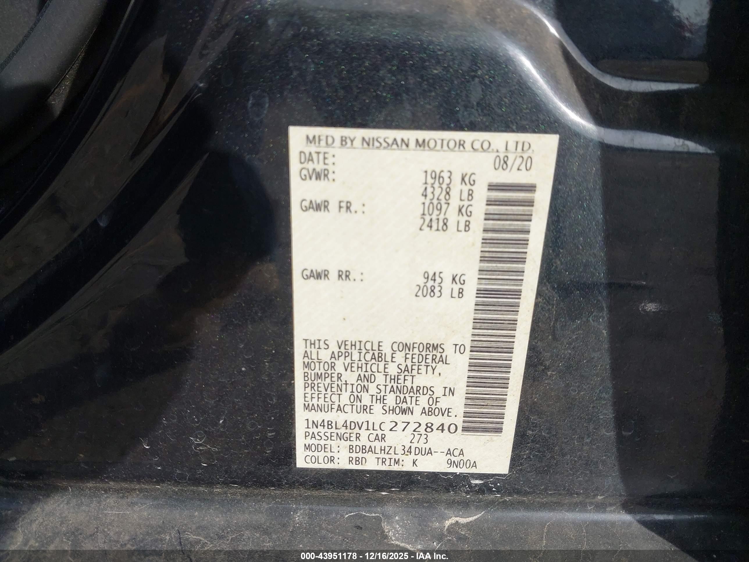 NISSAN ALTIMA image 9