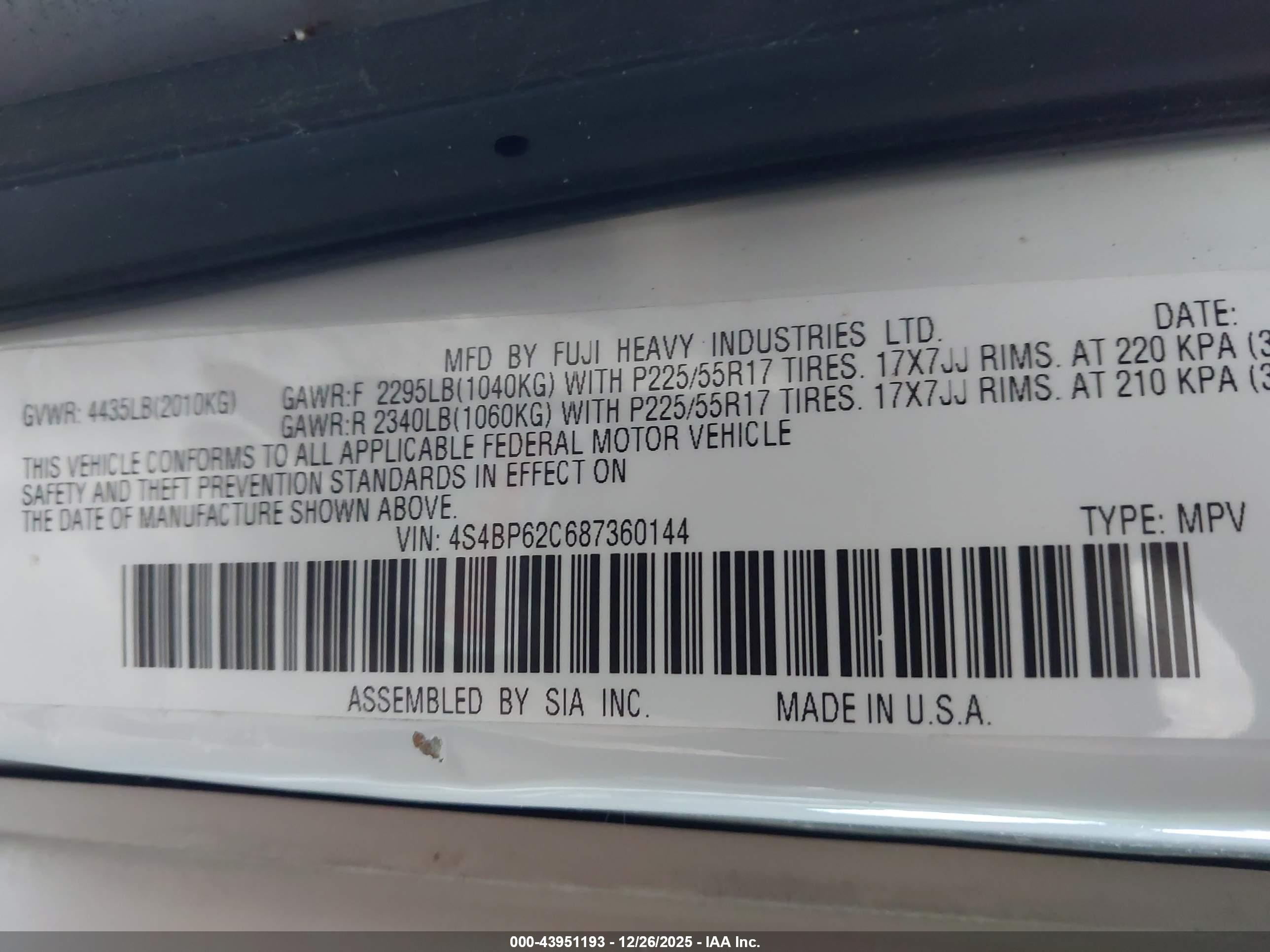 SUBARU OUTBACK image 9