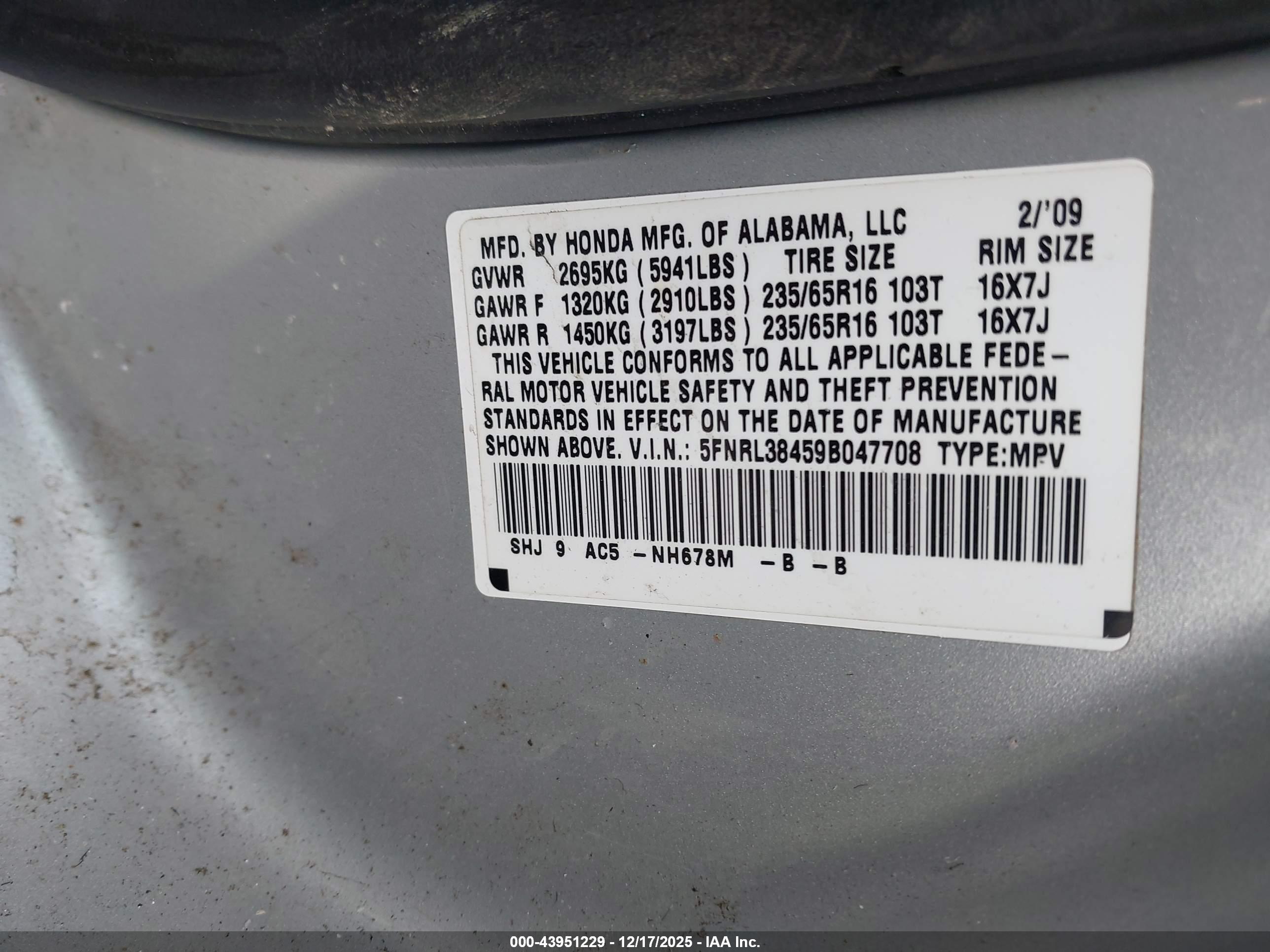 HONDA ODYSSEY image 9