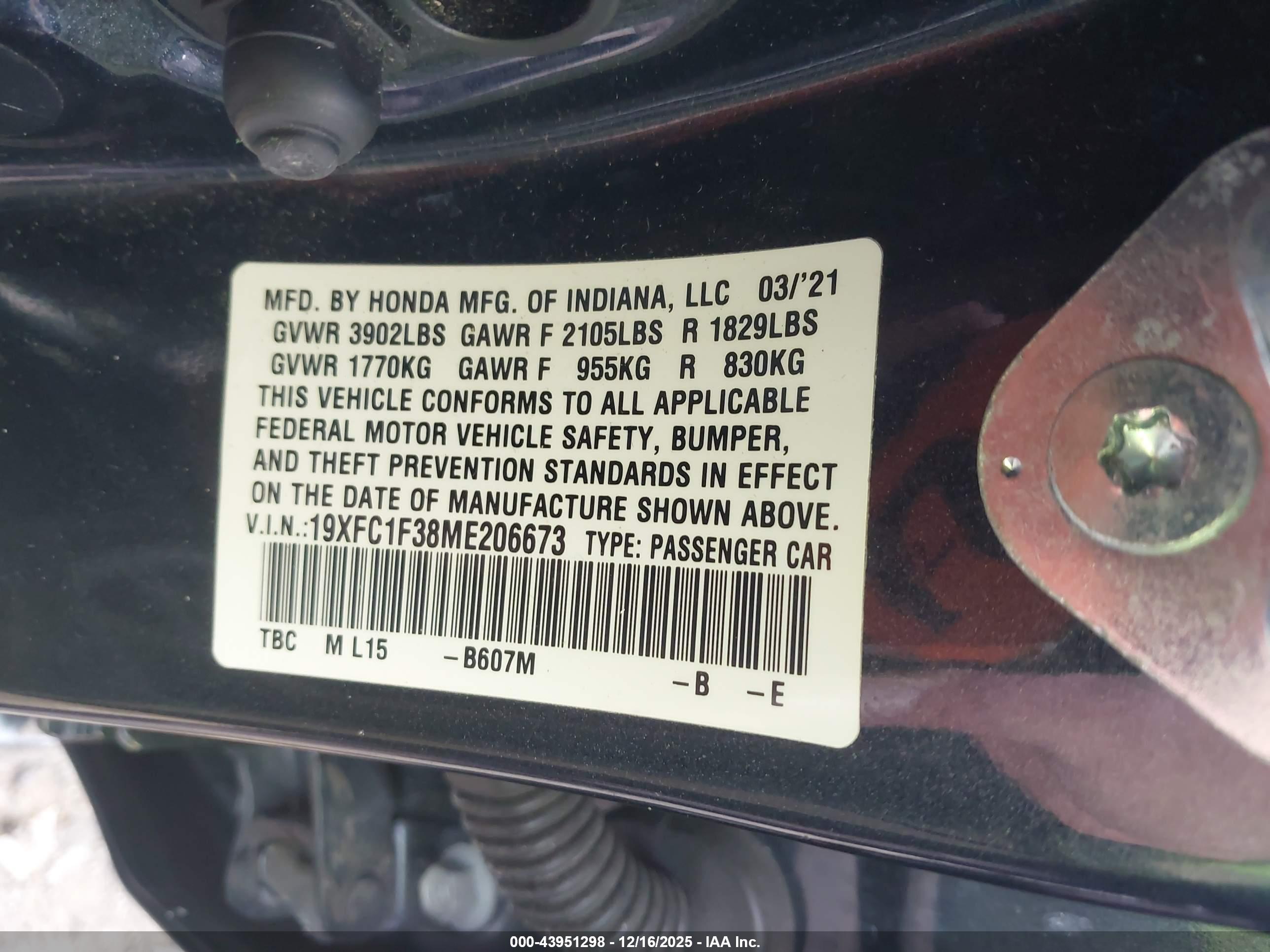 HONDA CIVIC image 9
