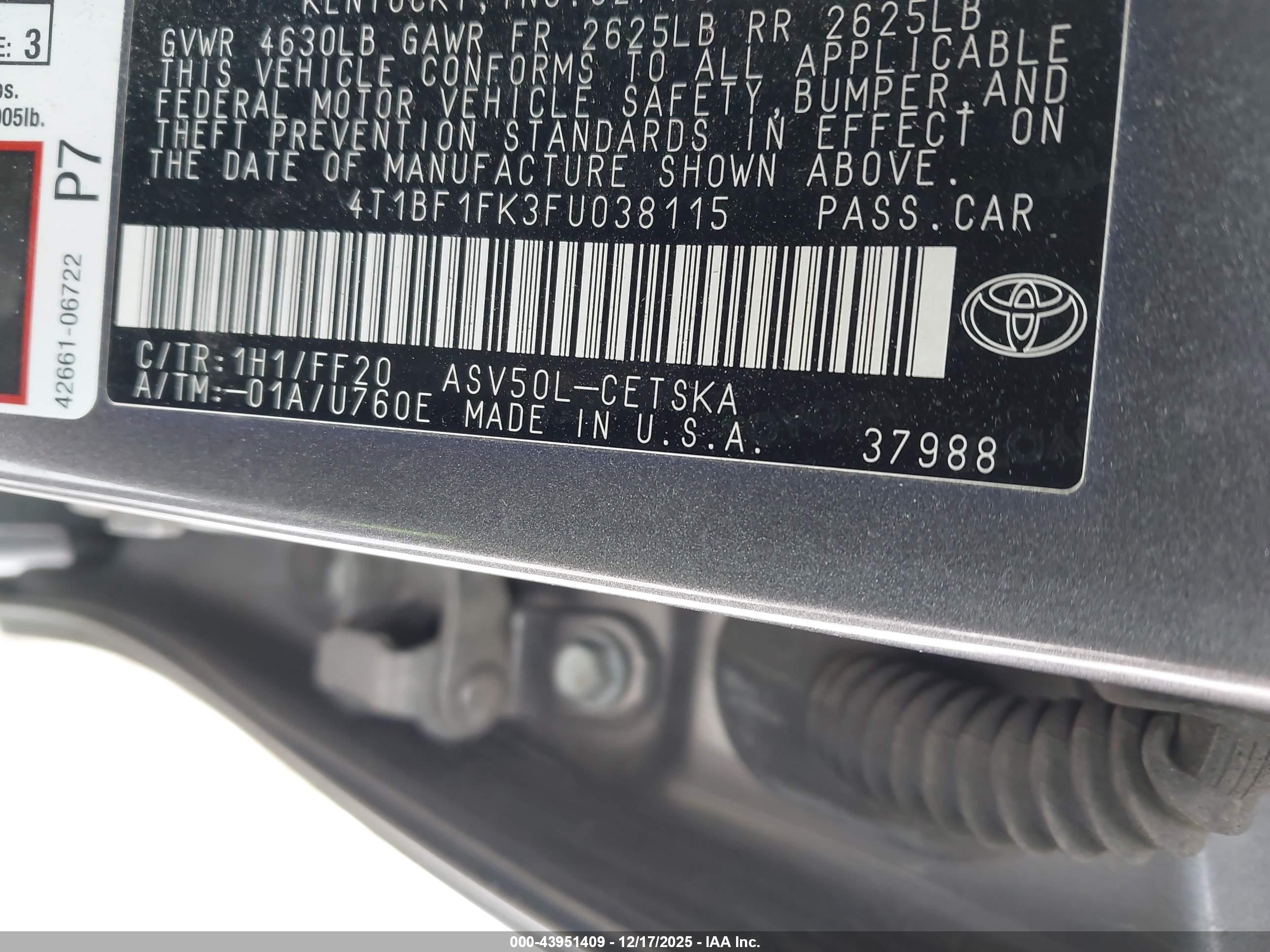 TOYOTA CAMRY image 9