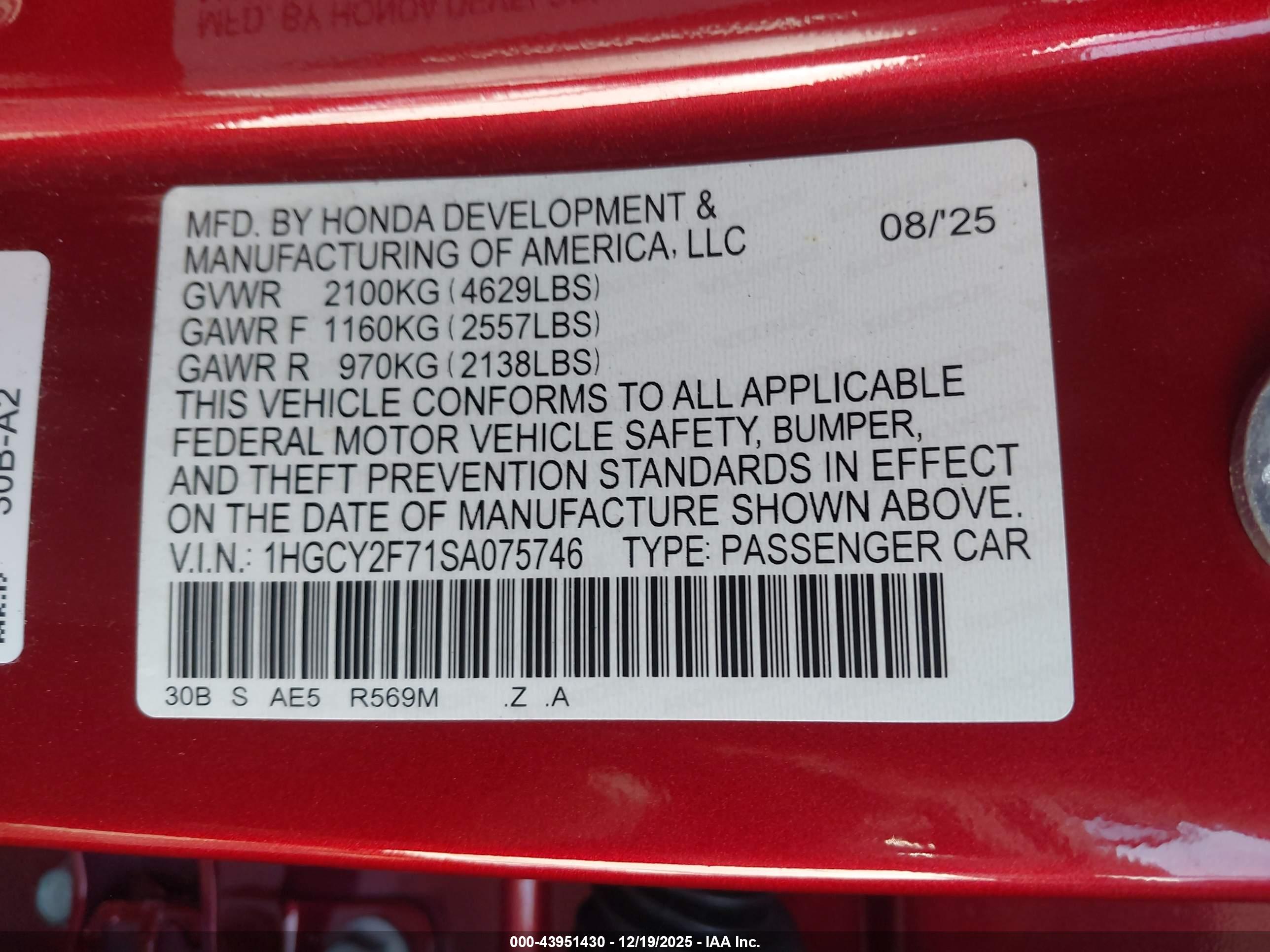HONDA ACCORD image 9