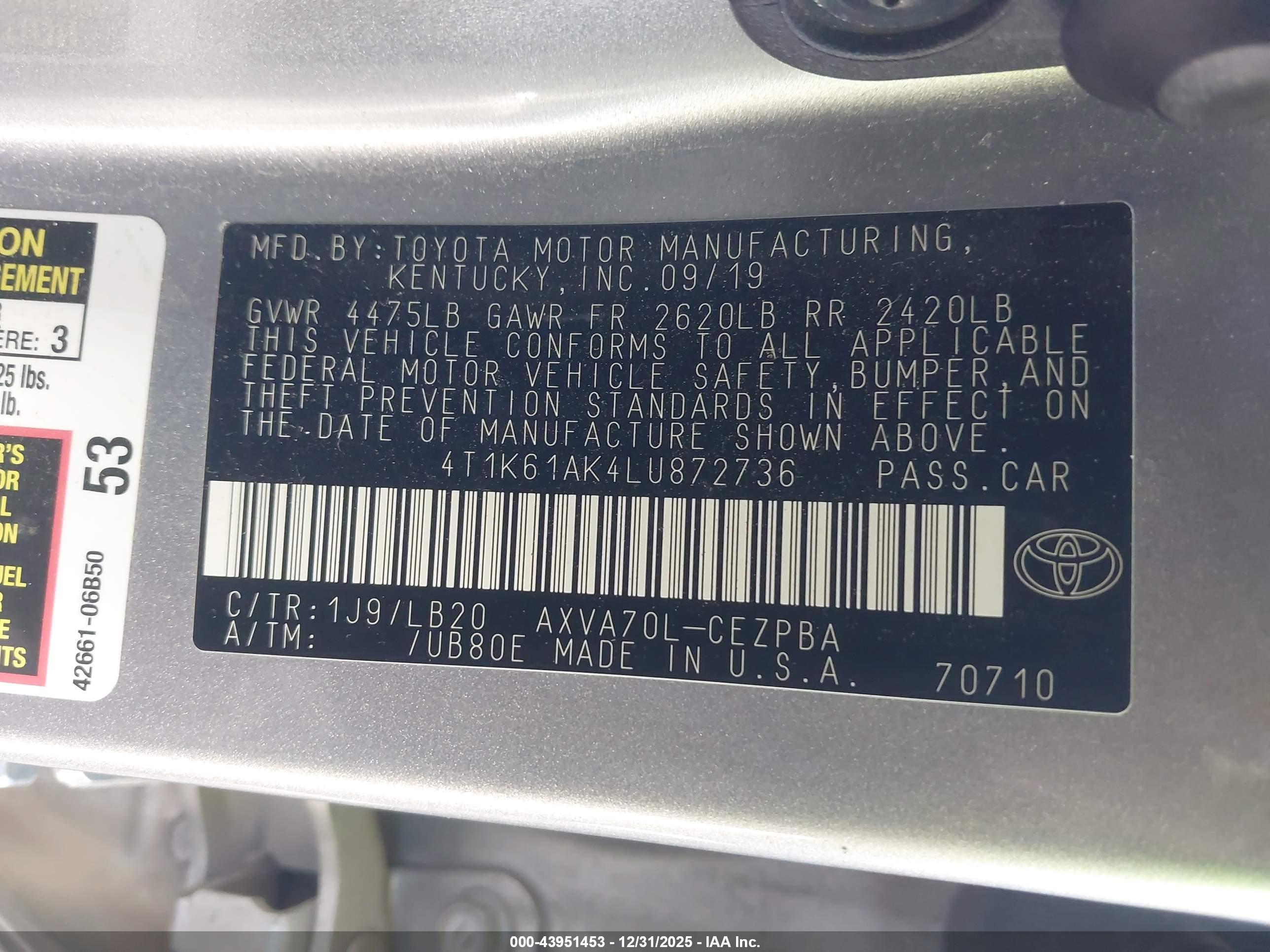 TOYOTA CAMRY image 9